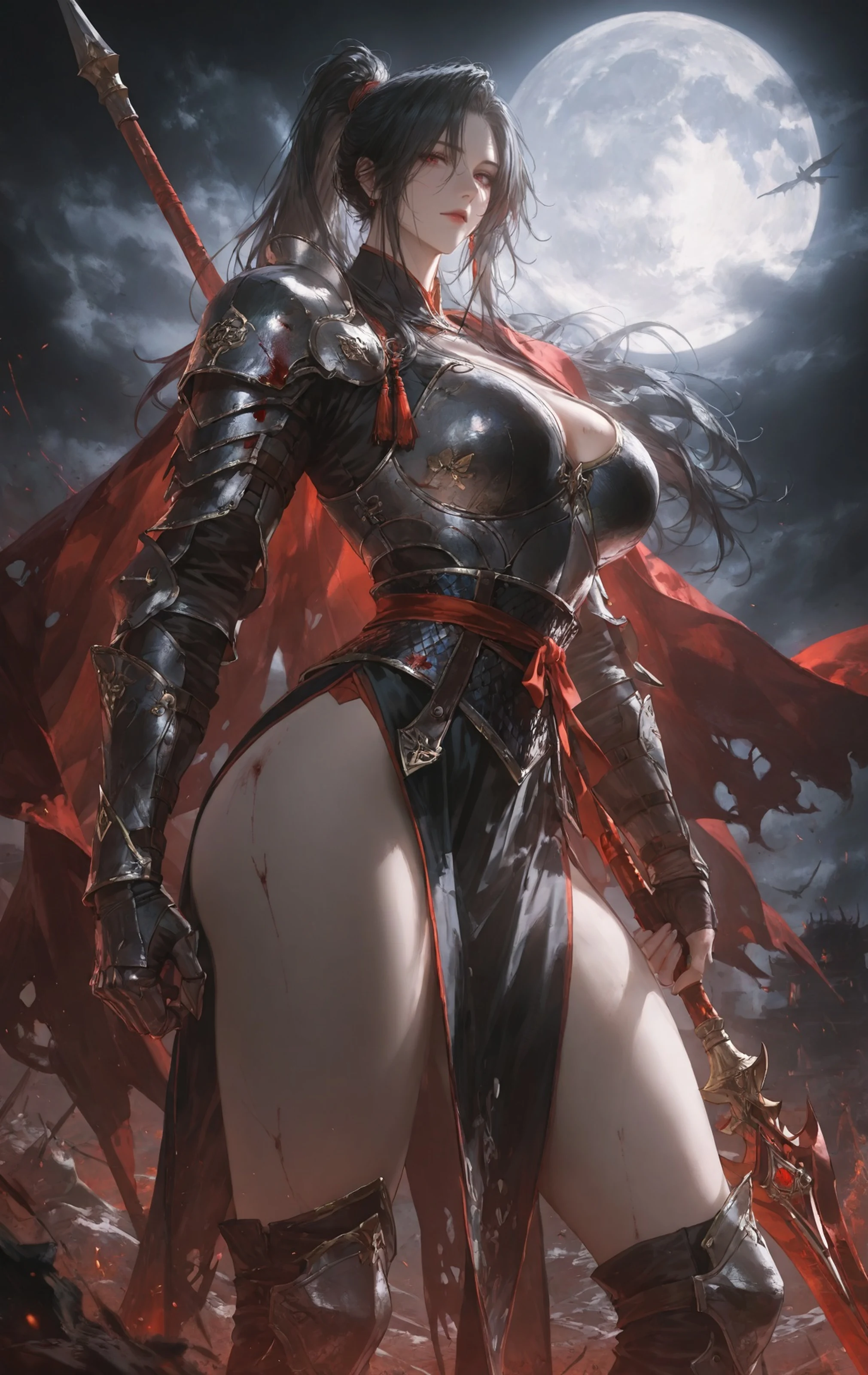 [AI壁纸] 赤月骑士 [34P]|图集秀