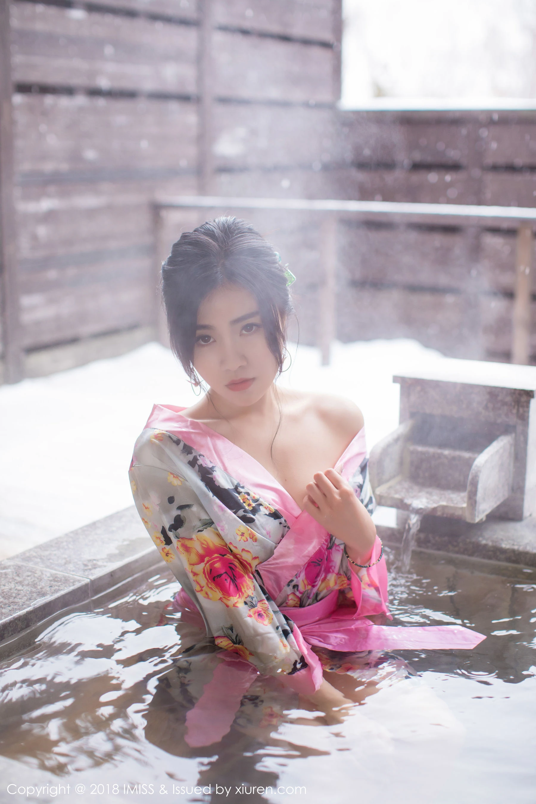 许诺Sabrina《浴池和服+蕾丝美腿》 爱蜜社IMiss Vol.221插图5