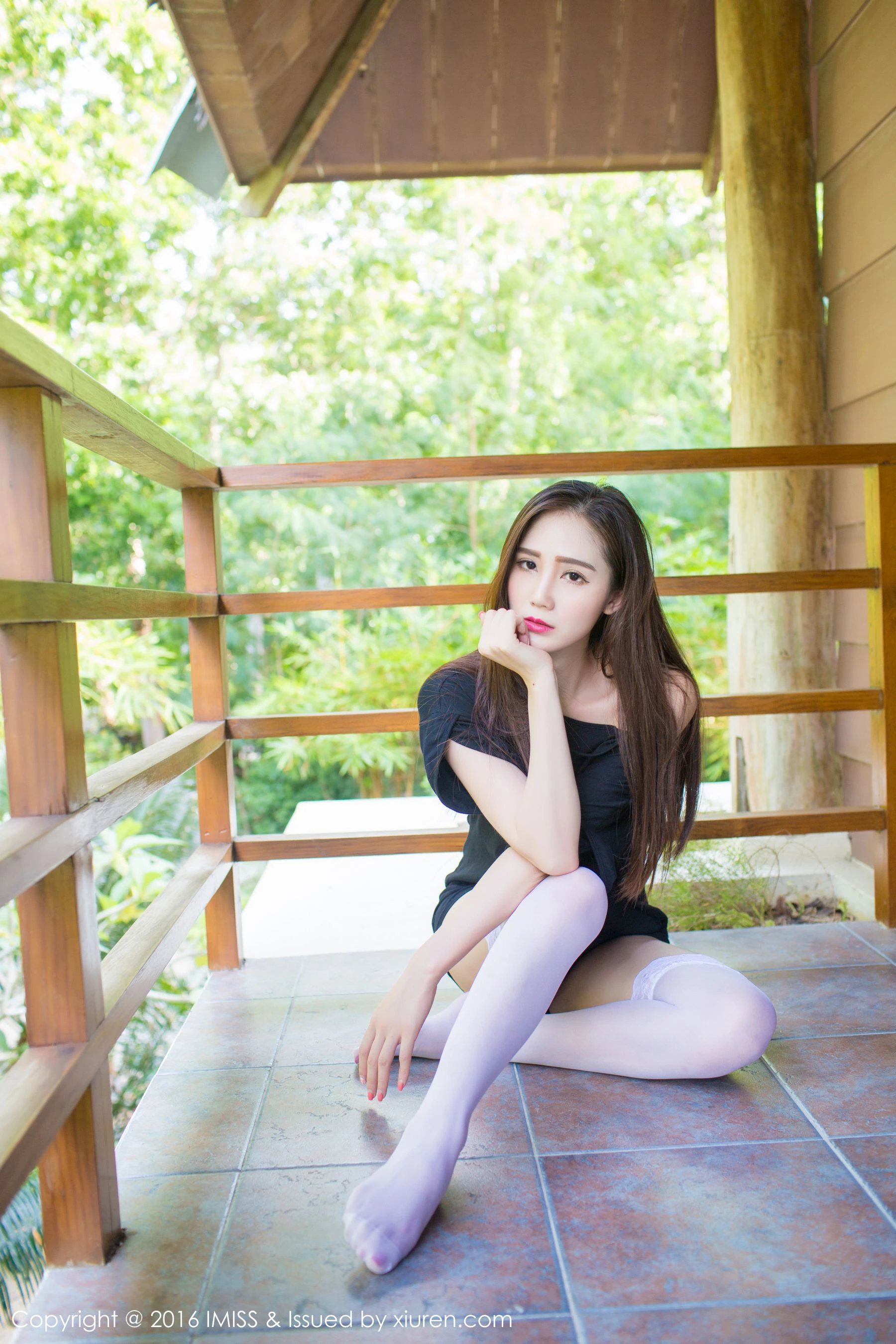 SISY思《蕾丝白丝袜+白衬衫+性感内衣》 爱蜜社IMiss Vol.062插图7