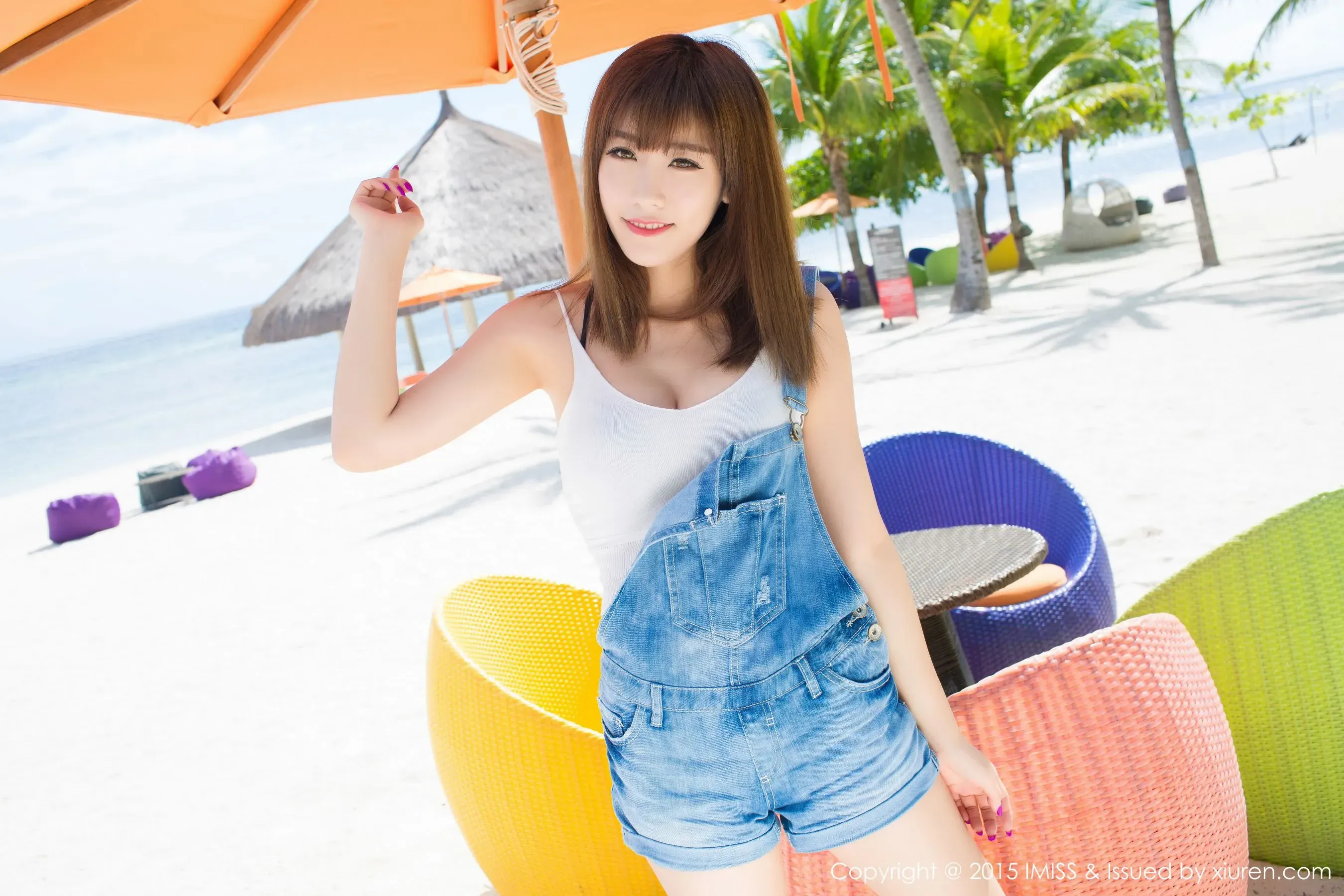 程小烦不烦《清新牛仔热裤+比基尼》 爱蜜社IMiss Vol.055插图4