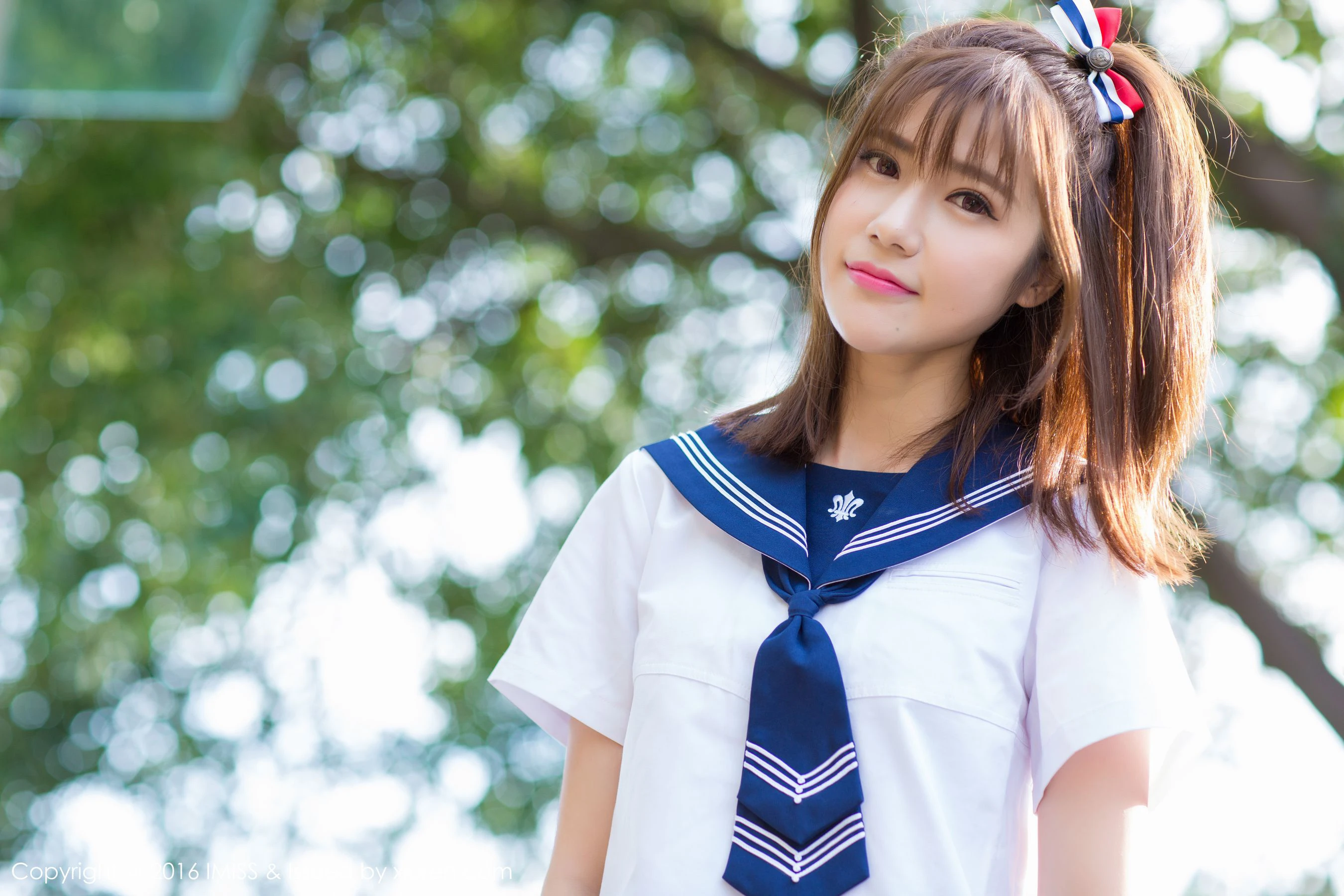 Sandy陈天扬《清纯校服系列+性感比基尼》 爱蜜社IMiss Vol.134插图2