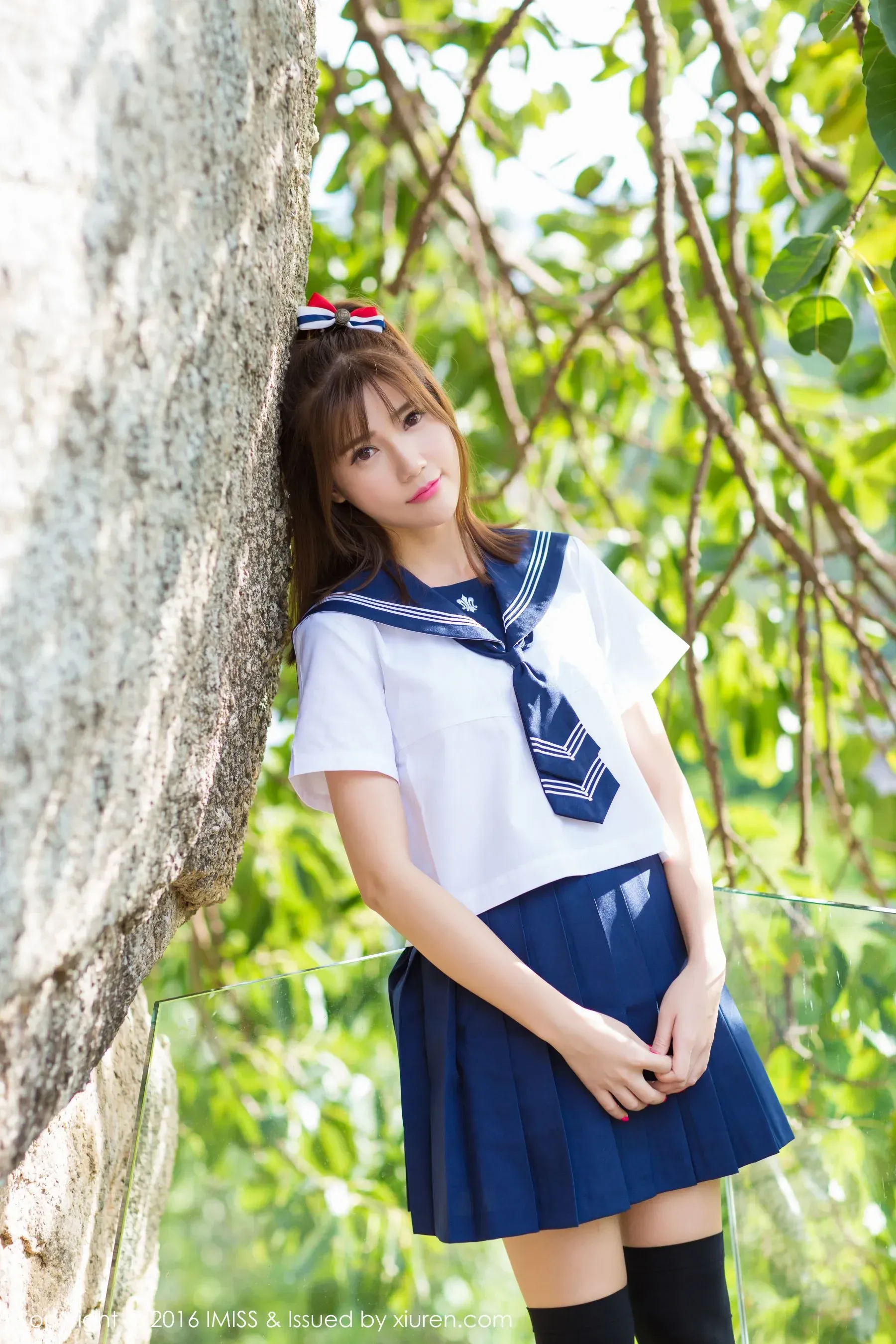 Sandy陈天扬《清纯校服系列+性感比基尼》 爱蜜社IMiss Vol.134插图6