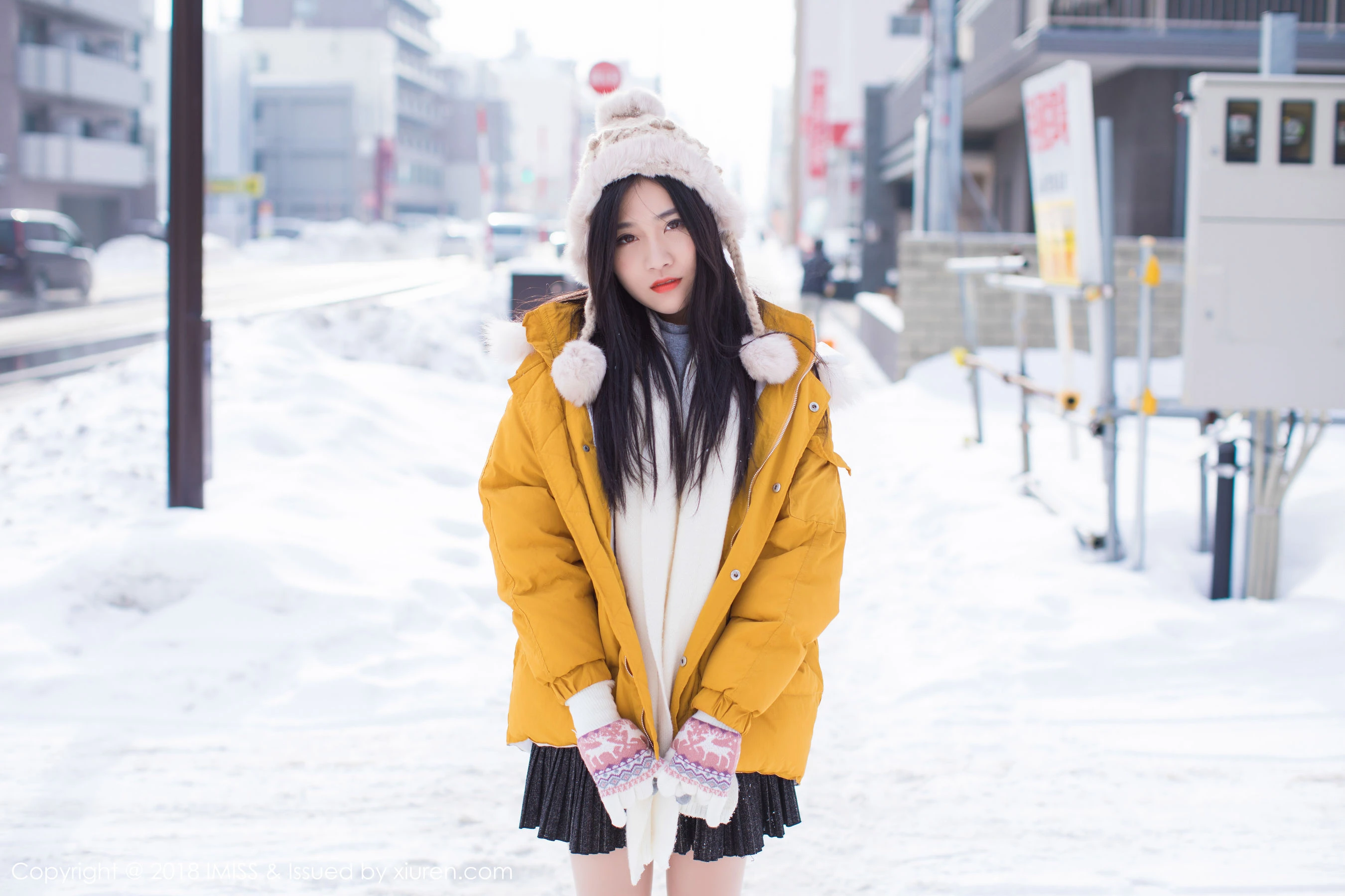 许诺Sabrina《北海道旅拍第三套》 爱蜜社IMiss Vol.254插图1