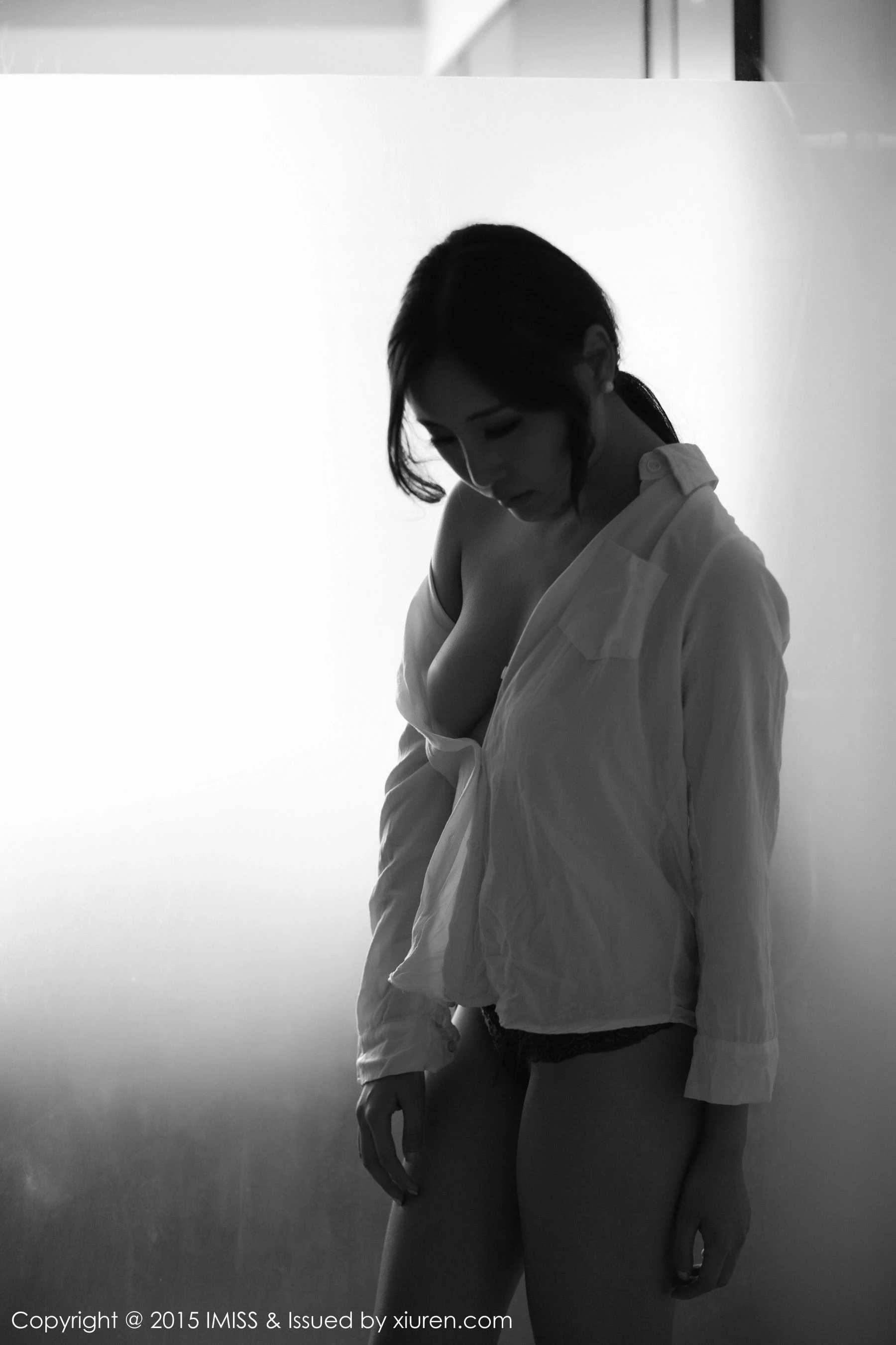 樂樂Mango《白衬衣+紫色丝袜系列》 爱蜜社IMiss Vol.046插图2