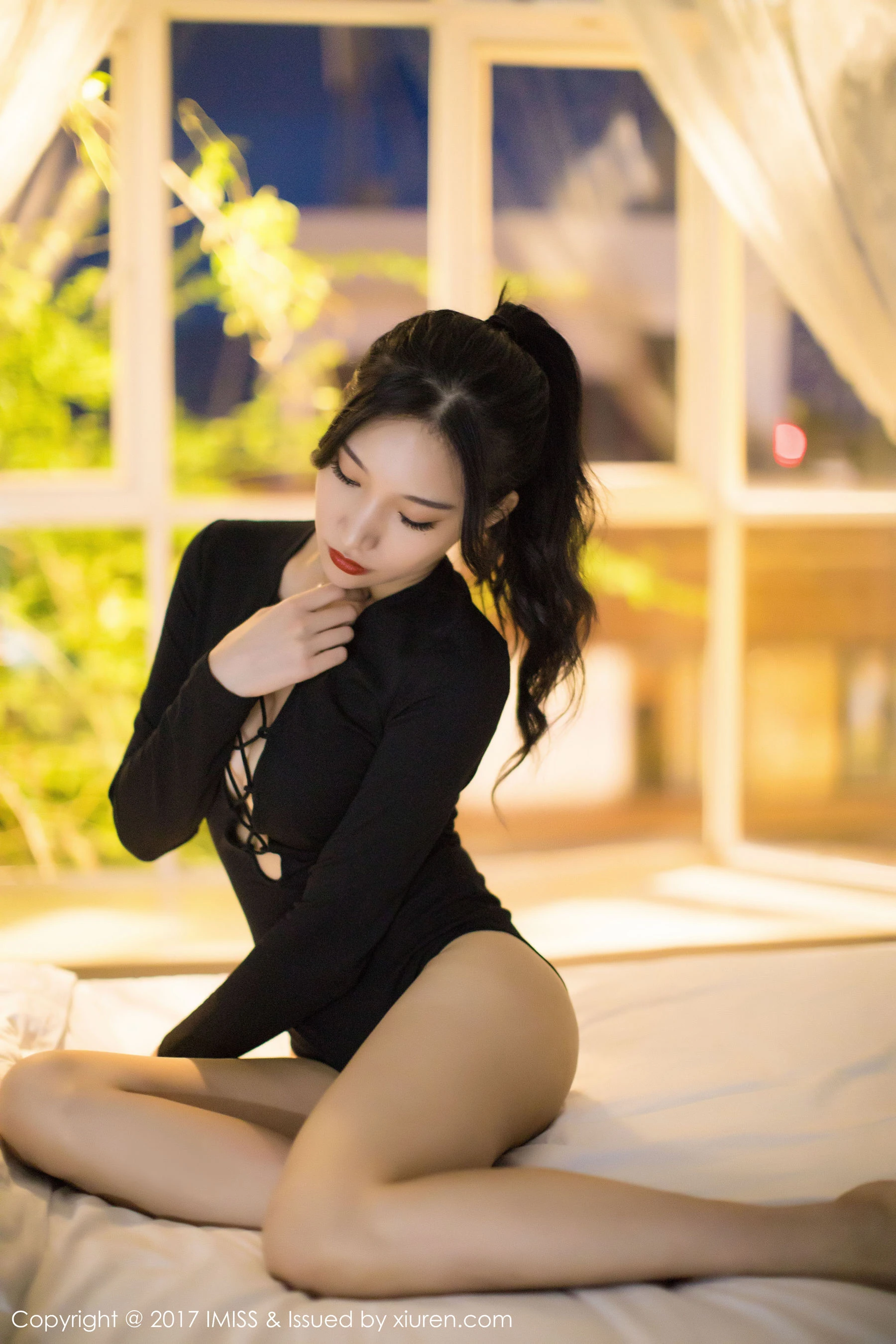 小狐狸Sica《黑色私房性感美腿》 爱蜜社IMiss VOL.194插图6