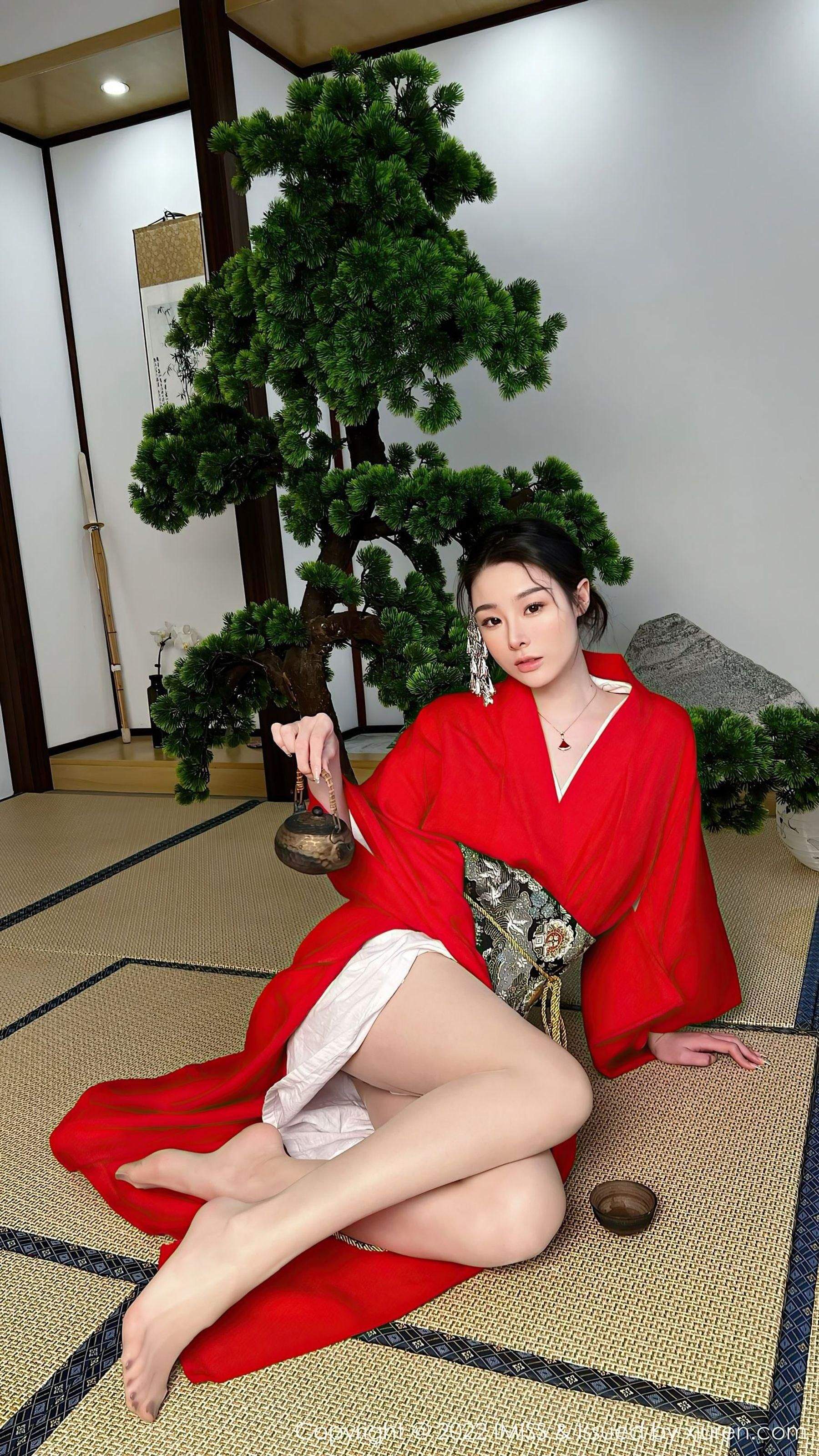 爱蜜社 VOL.669 逗逗doudou 和服美腿插图3