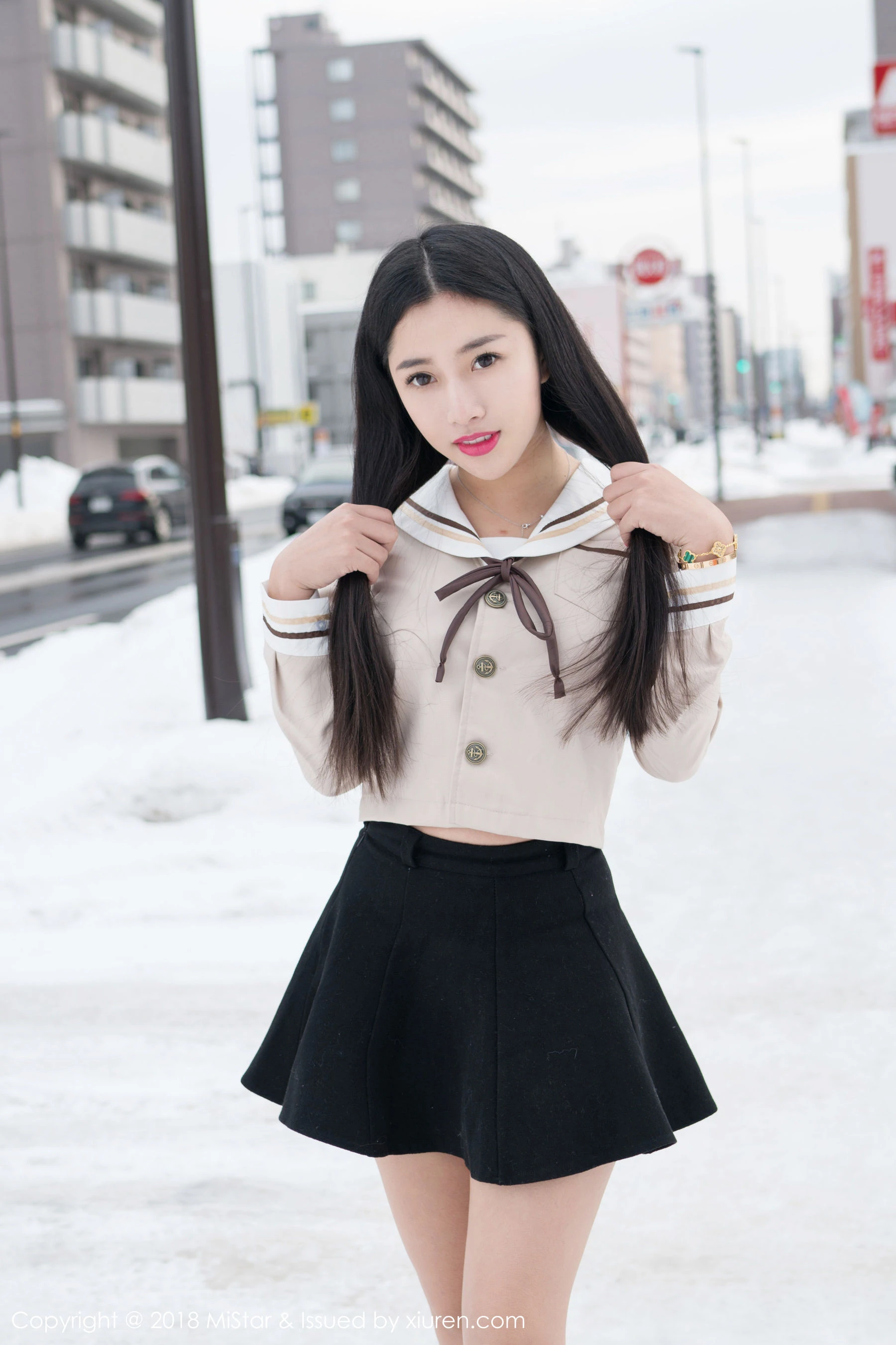 陈嘉嘉Tiffany《雪中有佳人+性感肚兜》 魅妍社 VOL.216插图1