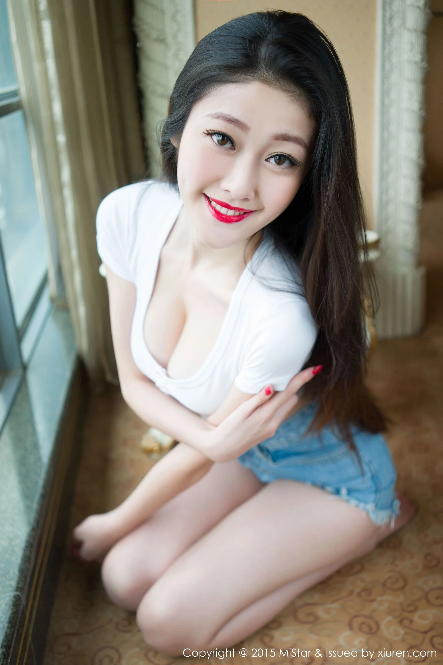 夏妍《牛仔热裤+丁字裤美臀》 魅妍社 Vol.028插图5