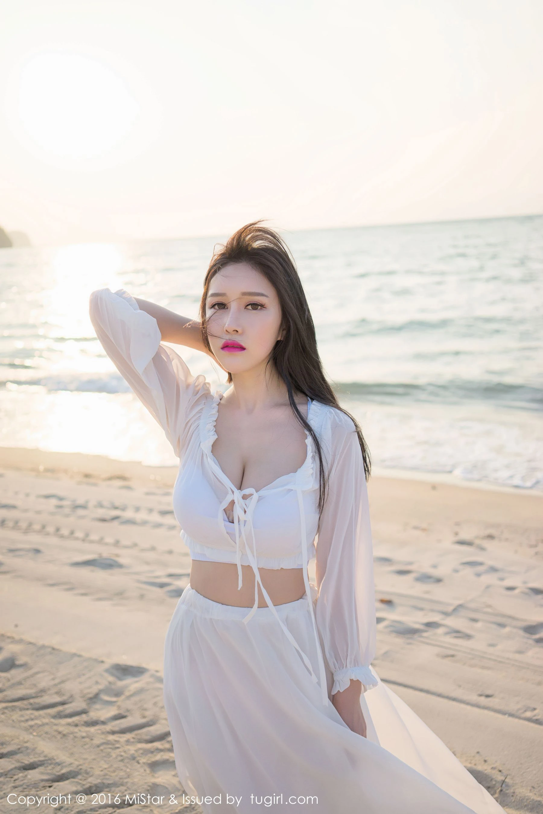 于姬Una《兰卡威旅拍》海滩长裙+泳装 魅妍社 Vol.106插图1