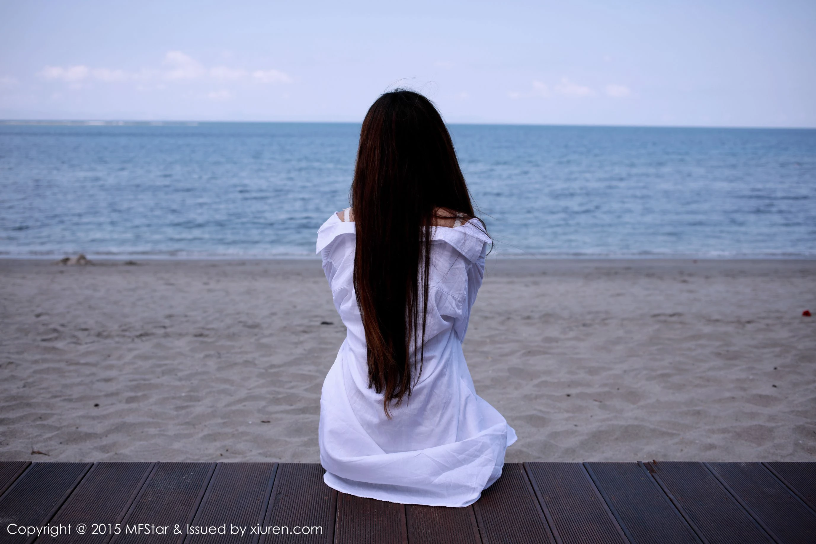 Milk楚楚《龙目岛旅拍》白衬衫+束缚比基尼 模范学院 Vol.026插图2