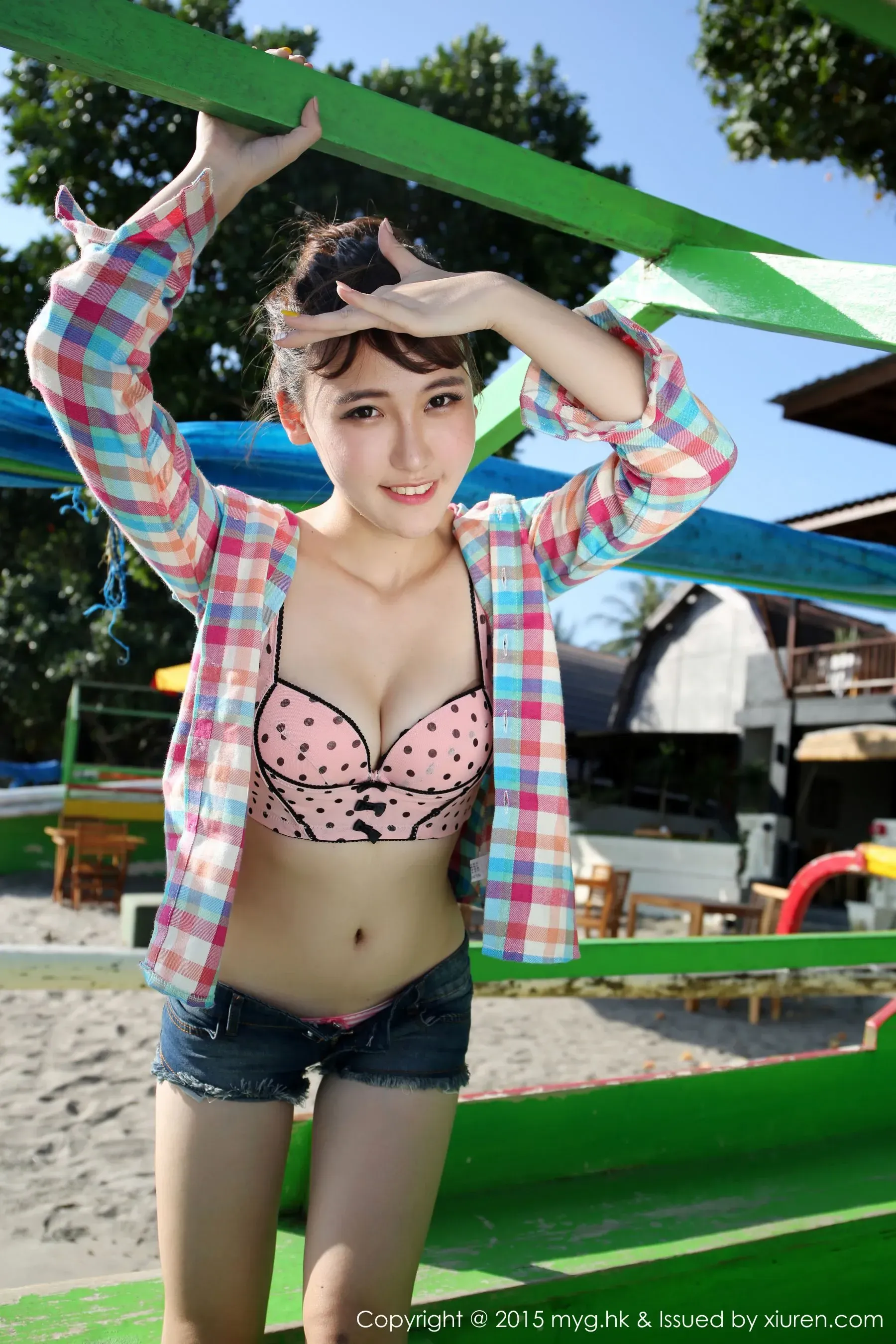 熊吖BOBO《海滩牛仔热裤+比基尼》 美媛馆 Vol.158插图6