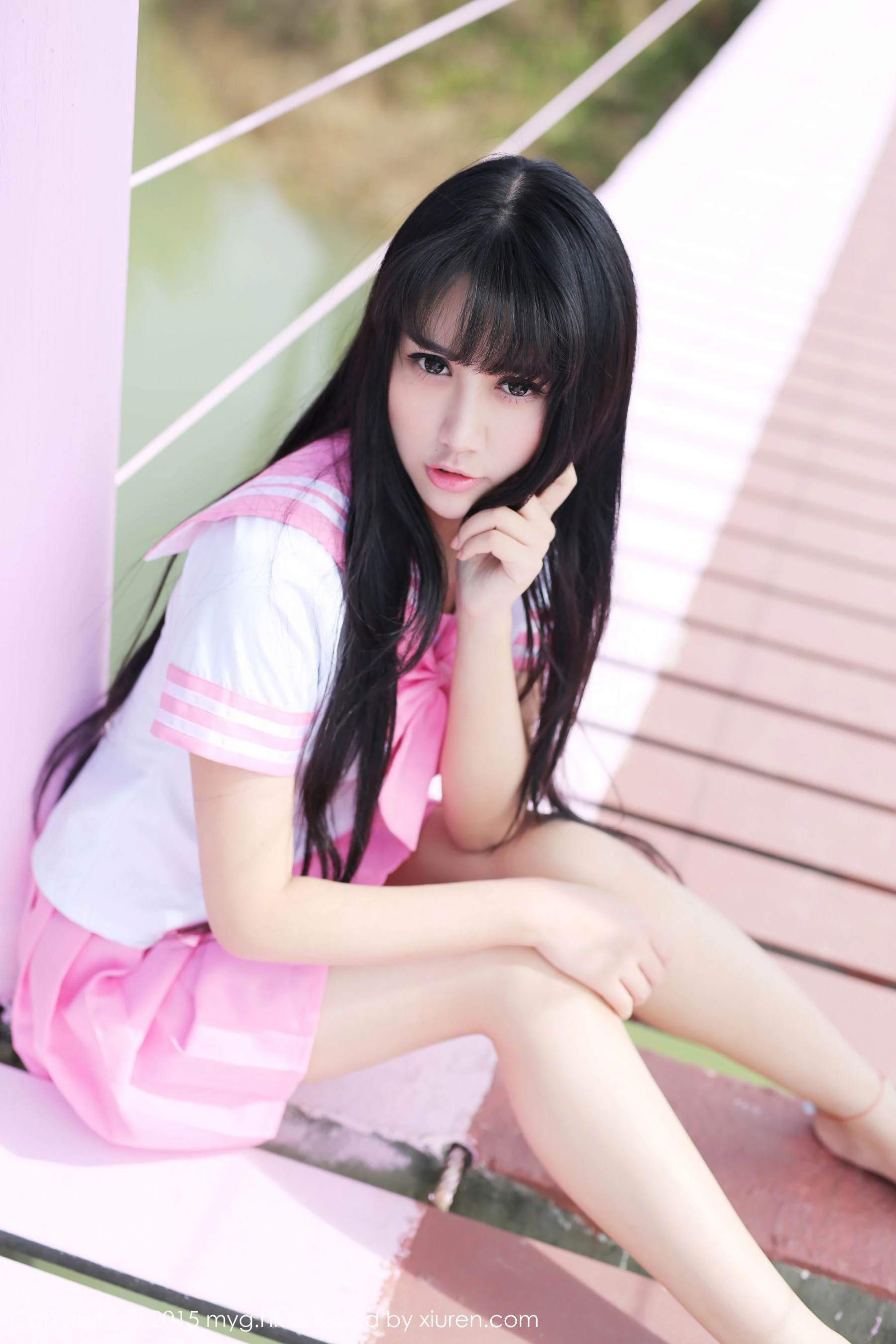 杨晓青儿《泰国Pai县》校服+热裤+内衣 美媛馆 Vol.099|图集秀