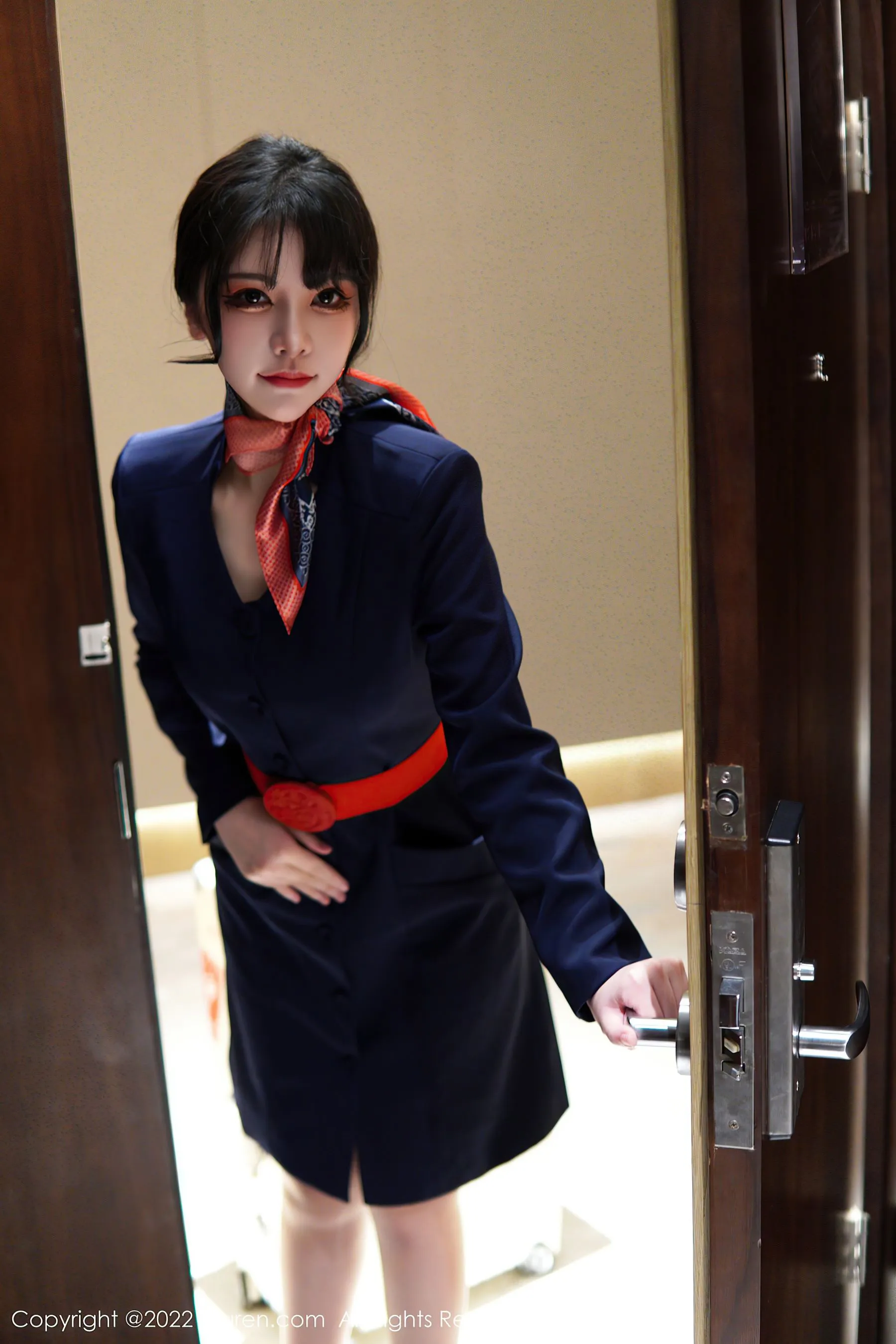 秀人网 No.6048 桃桃子_ 空姐制服第22张