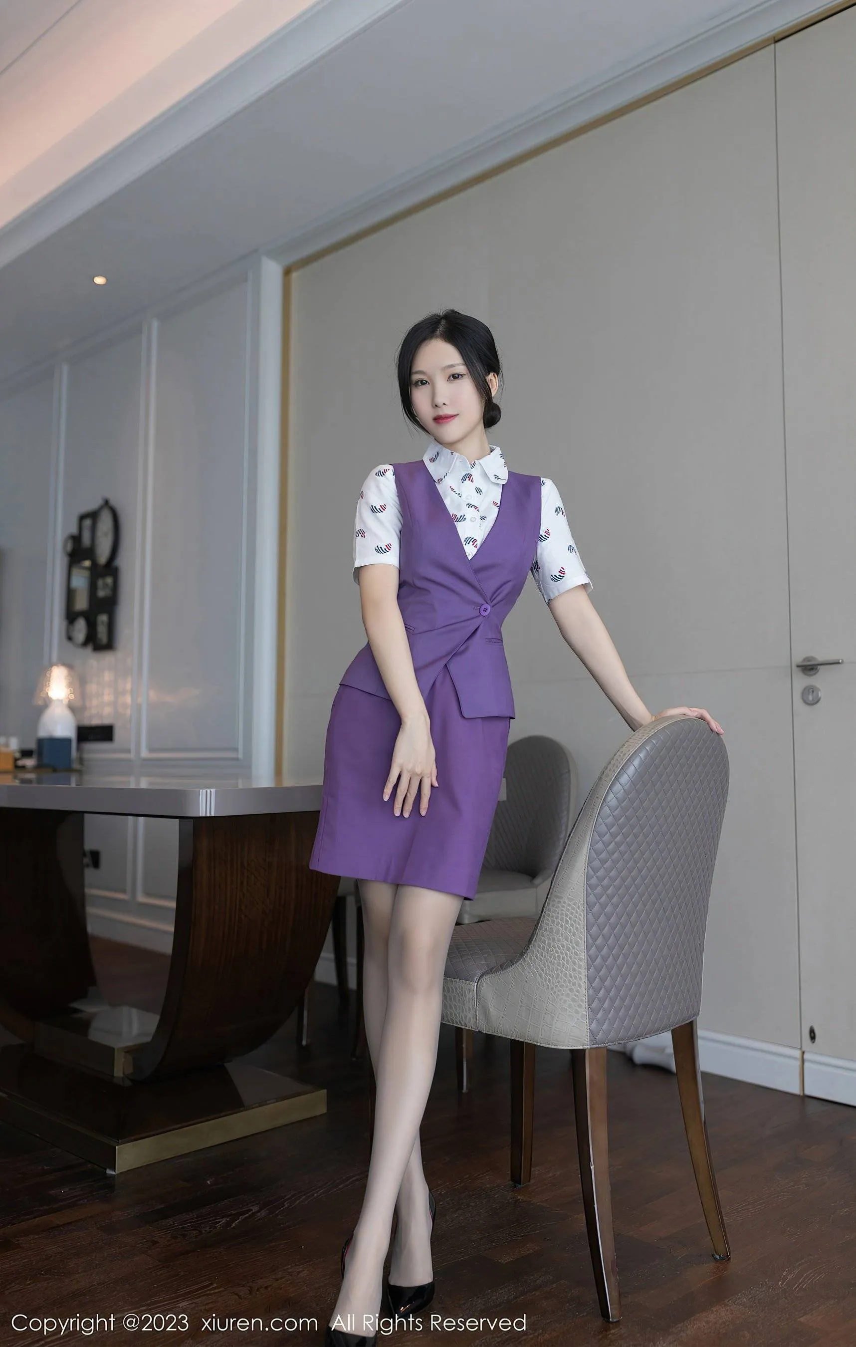  秀人网 No.6084 利世 空姐制服第14张