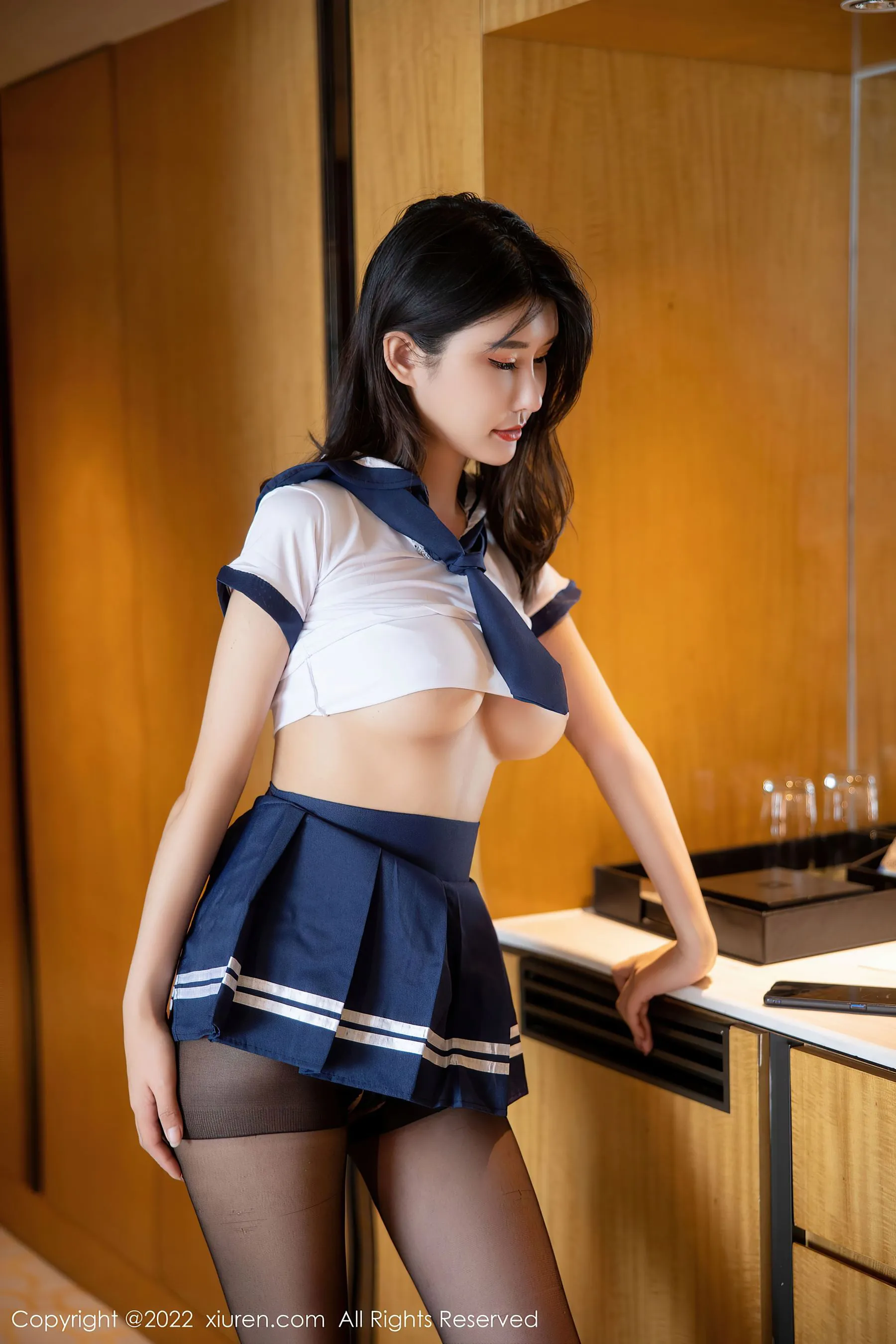 秀人网 No.5925 夏沫沫tifa 制服黑丝第11张