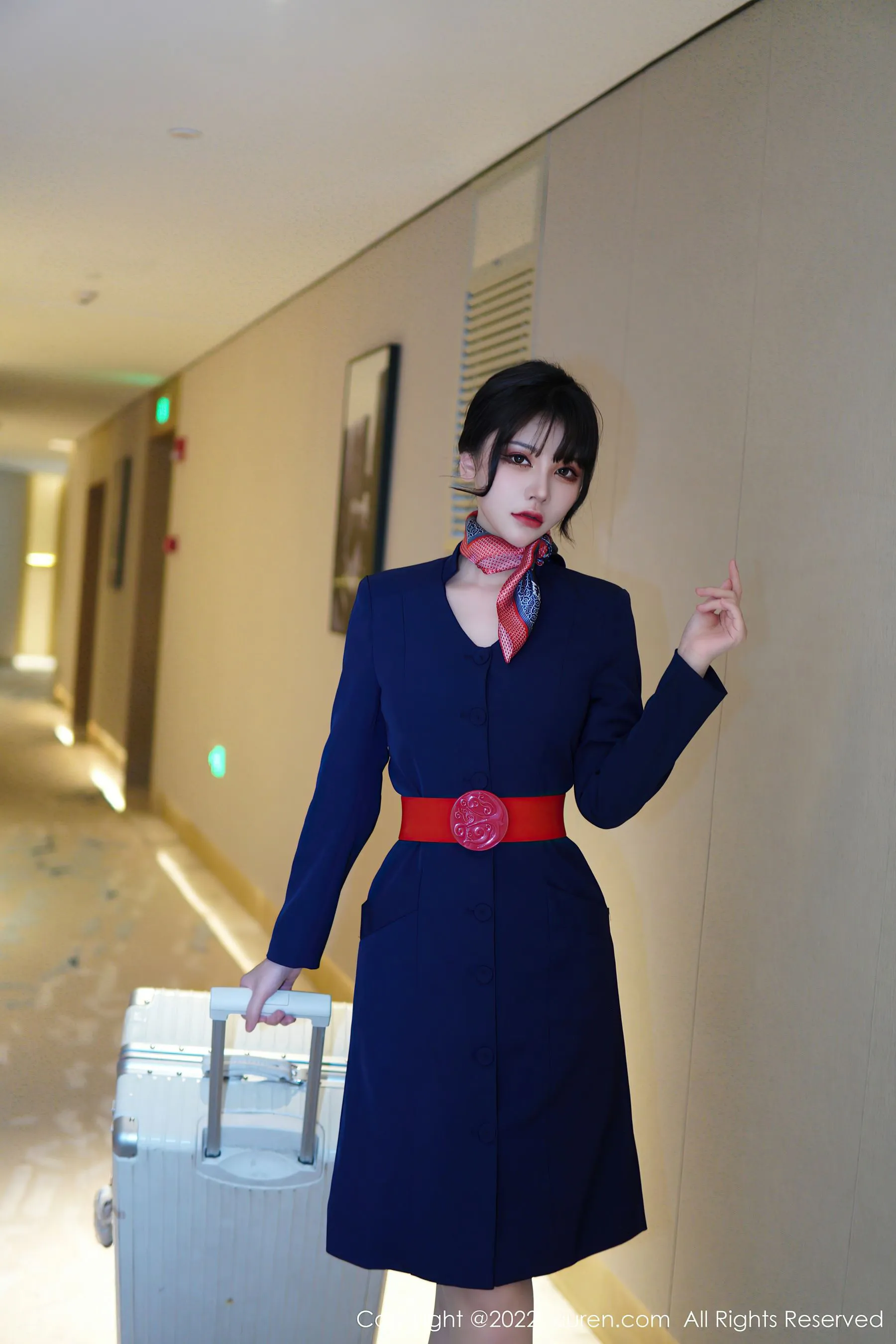 秀人网 No.6048 桃桃子_ 空姐制服第19张