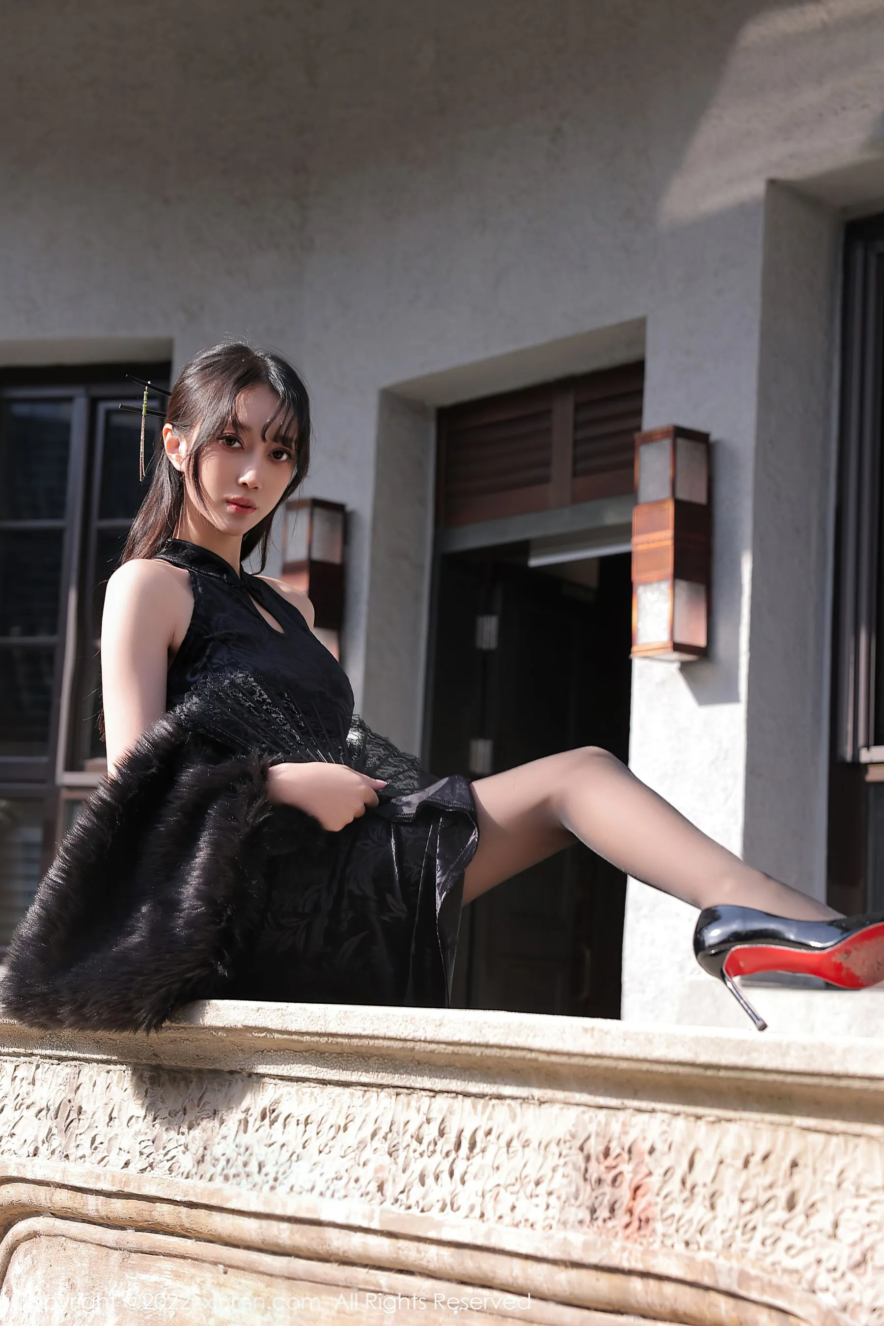  秀人网 No.6050 玥儿玥er 黑丝美腿第13张