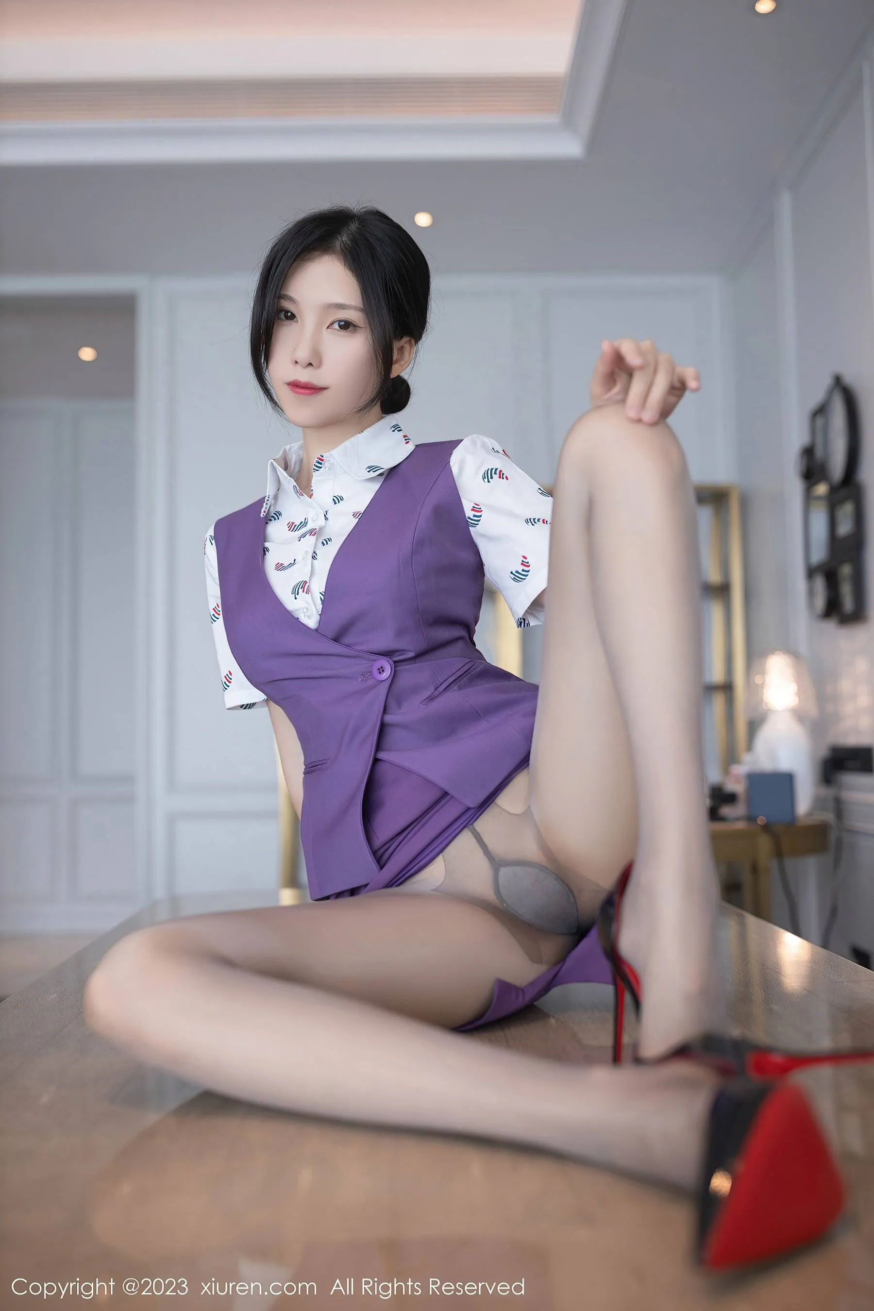  秀人网 No.6084 利世 空姐制服第23张