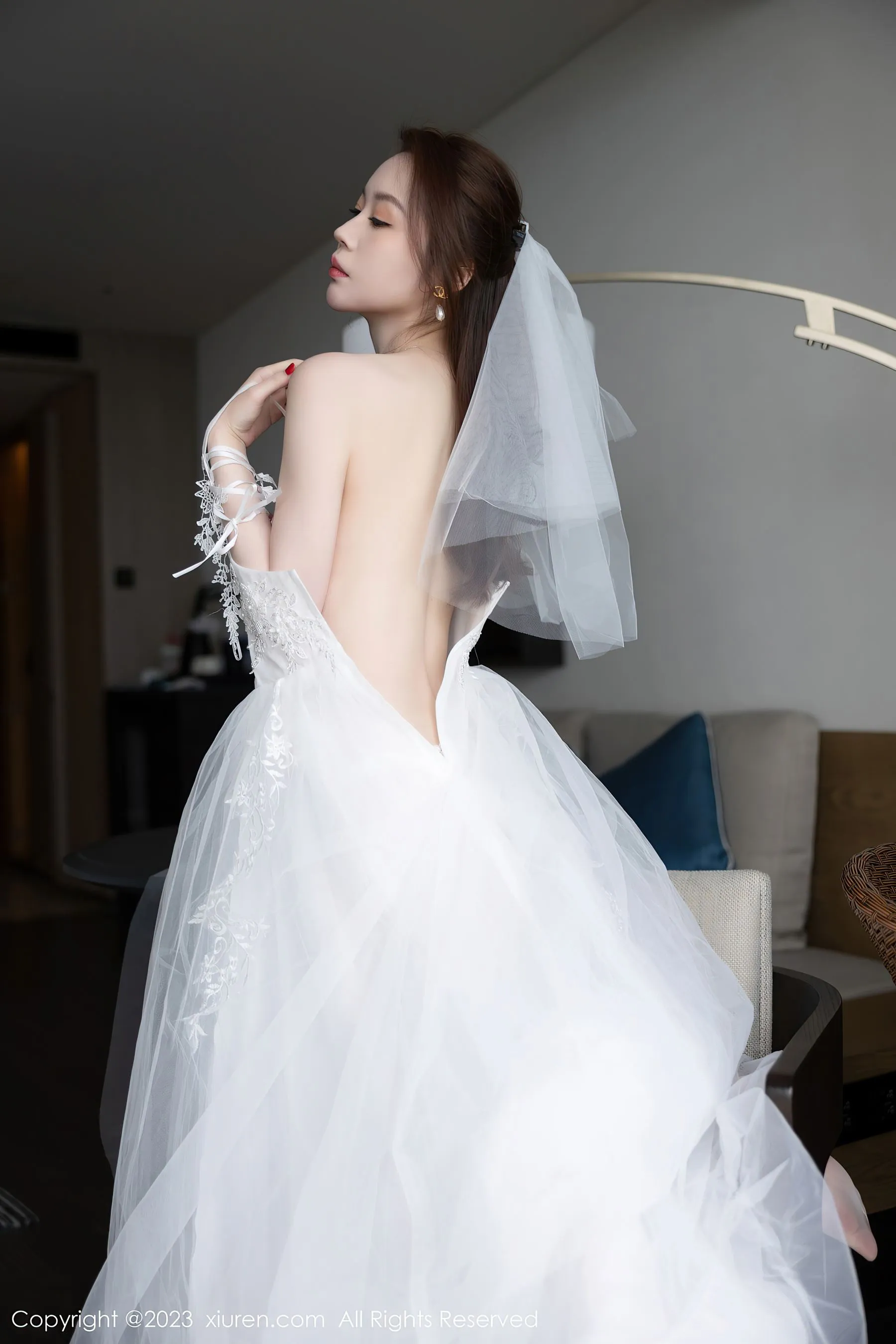  秀人网 No.6120 梦心玥 婚纱服第7张