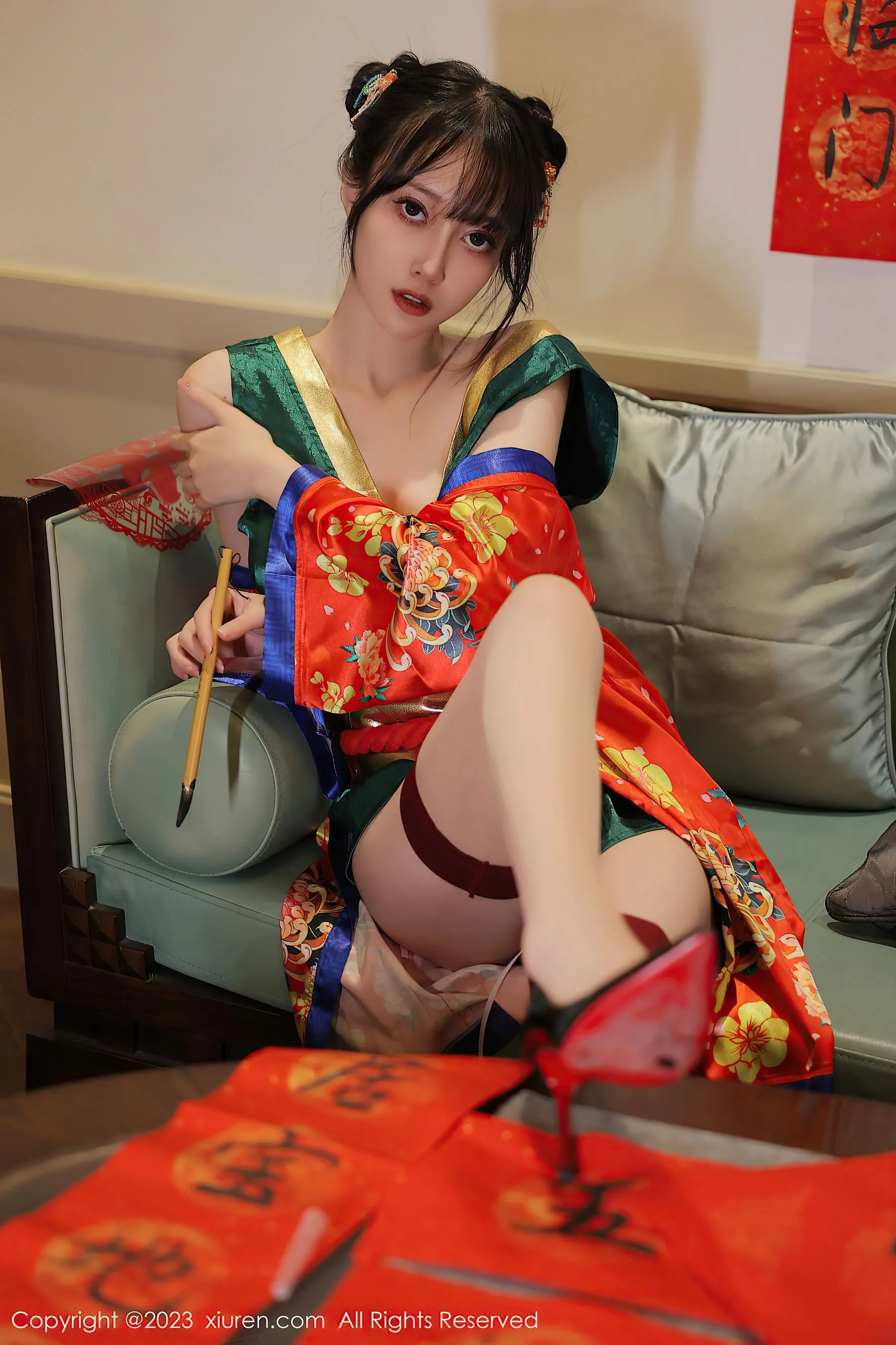 秀人网 No.6167 玥儿玥er 新春美腿插图1