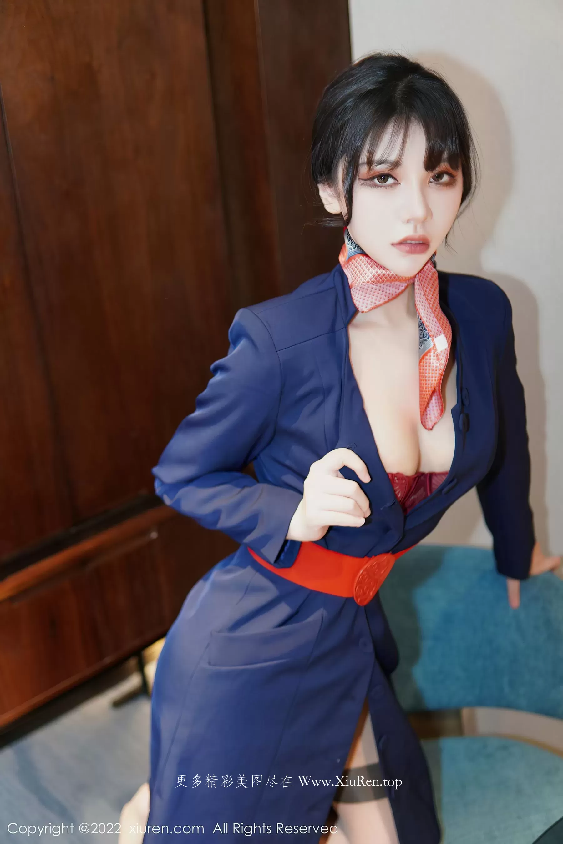 秀人网 No.6048 桃桃子_ 空姐制服第28张