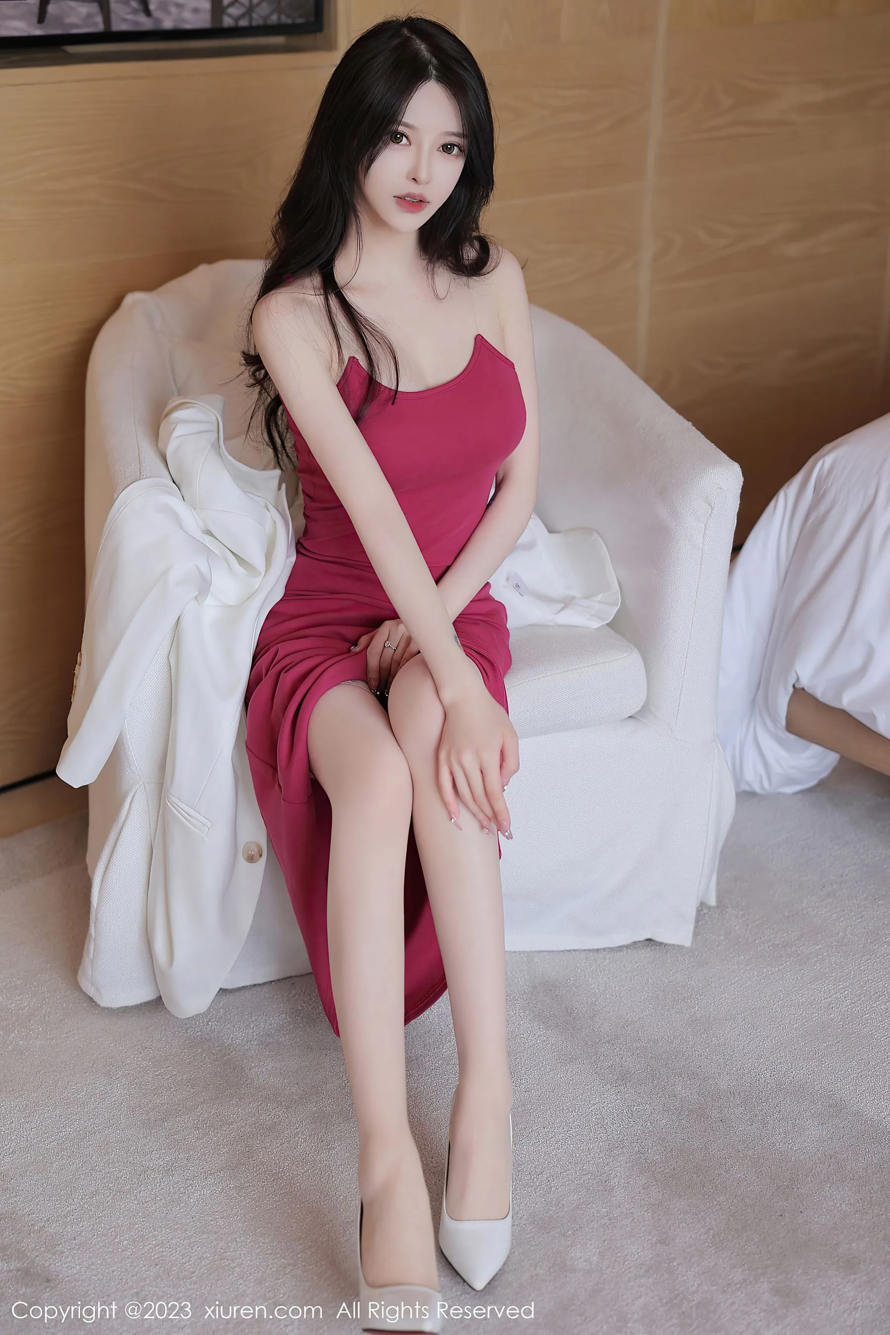 秀人网 No.6778 玉兔miki 吊带裙美腿插图1