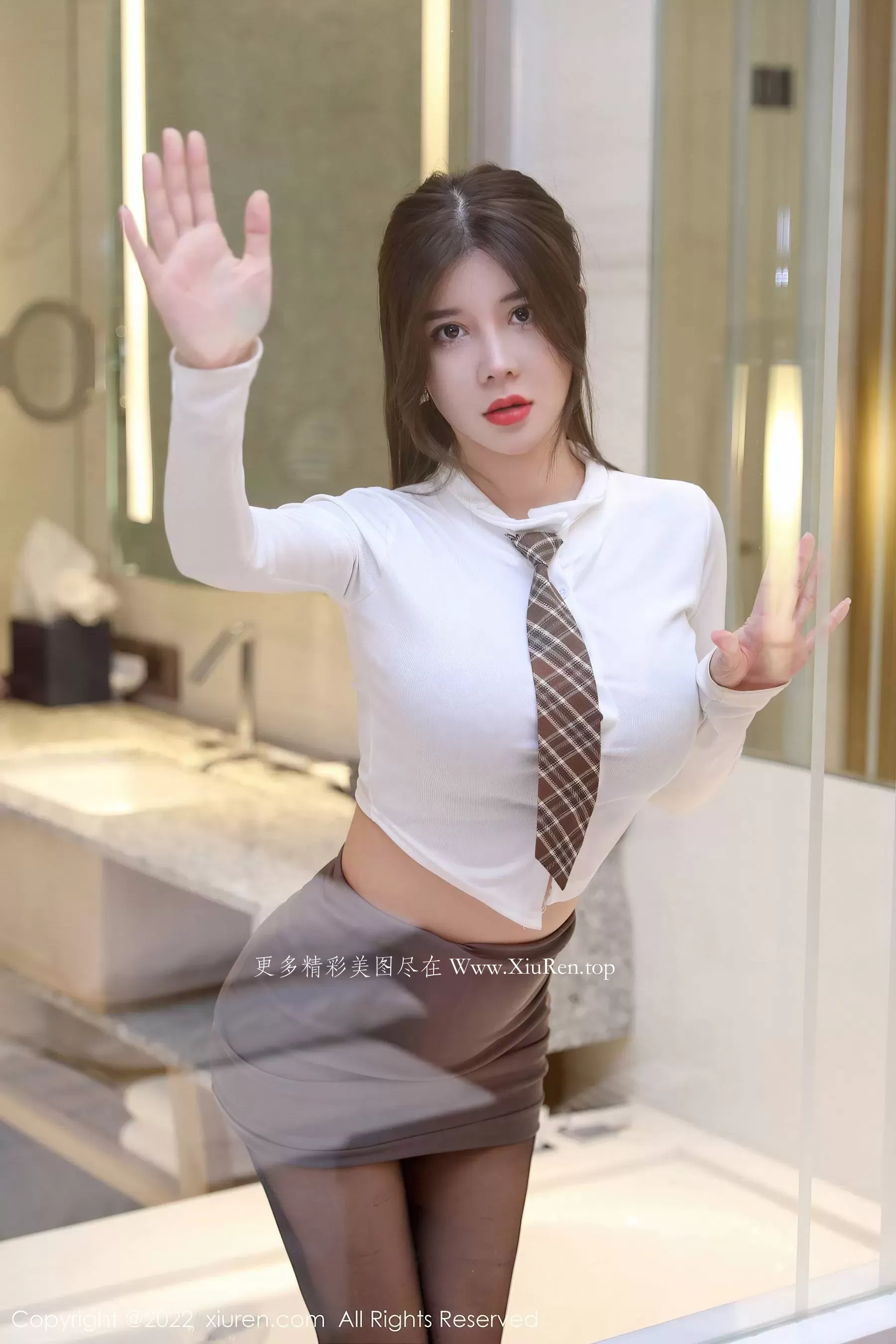  秀人网 No.5961 周jojobaby 黑丝短裙第17张