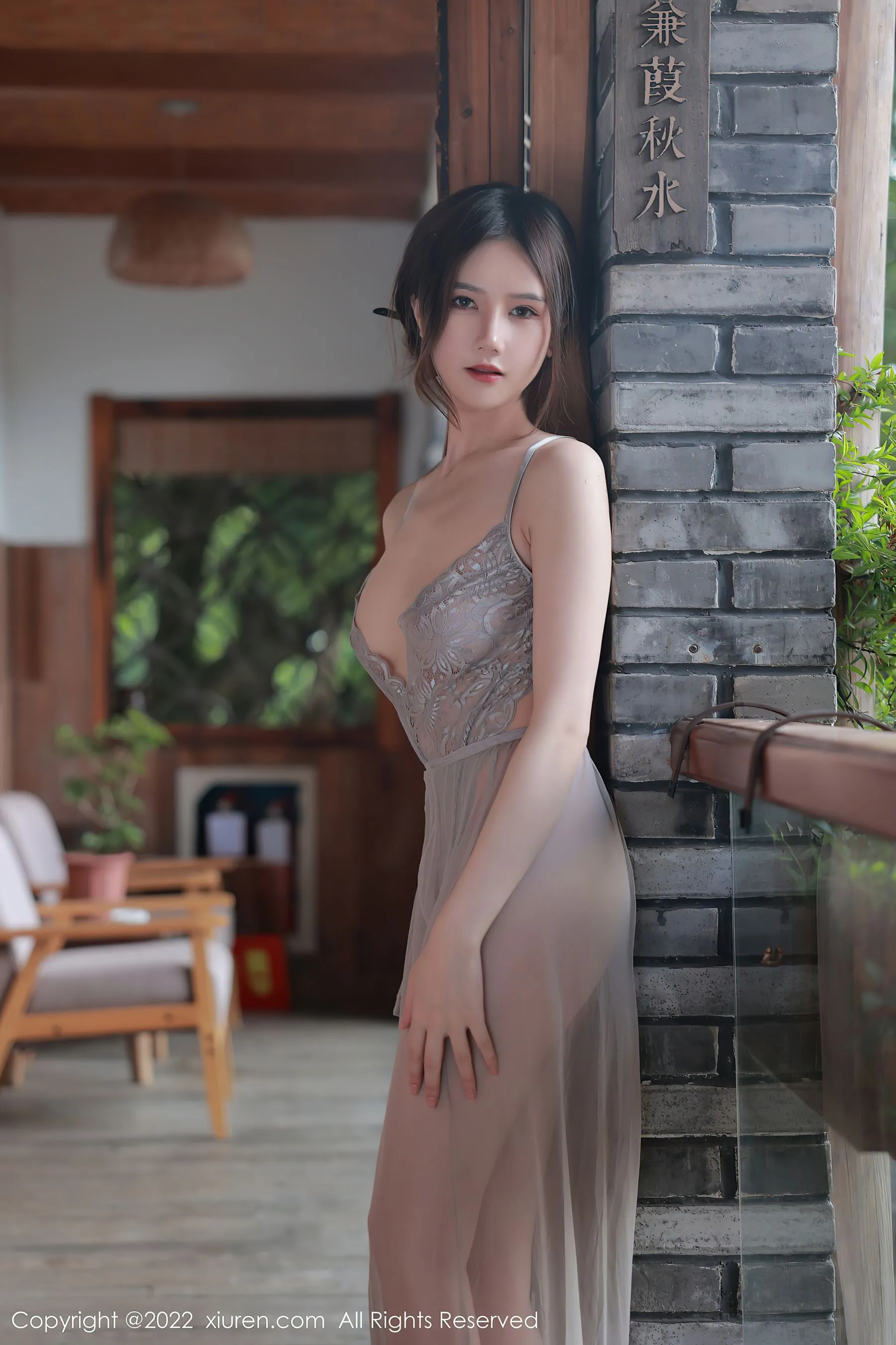 秀人网 No.5660 古月小同学 吊带裙美腿插图1