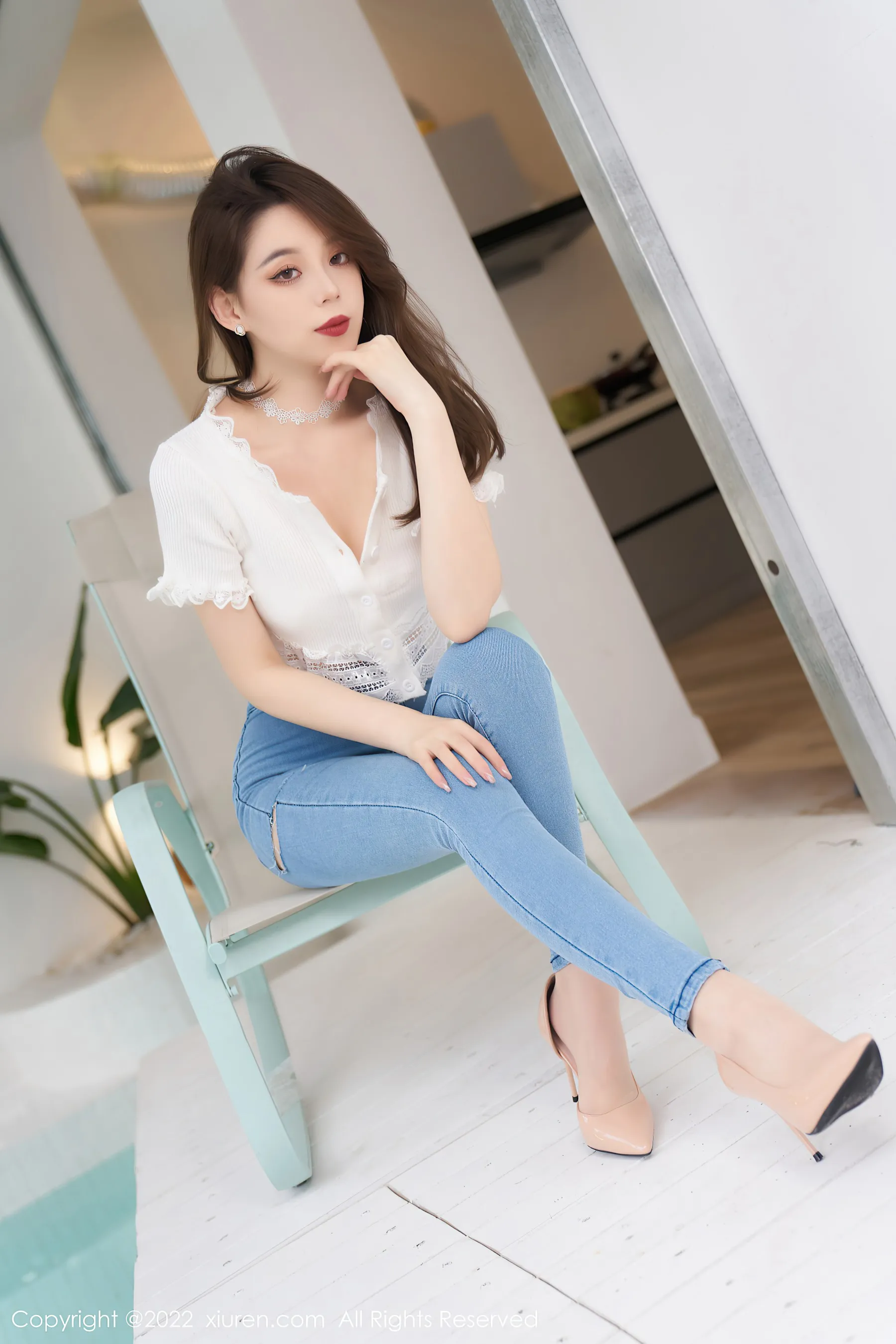 秀人网 No.4633 言沫 牛仔裤美腿插图5