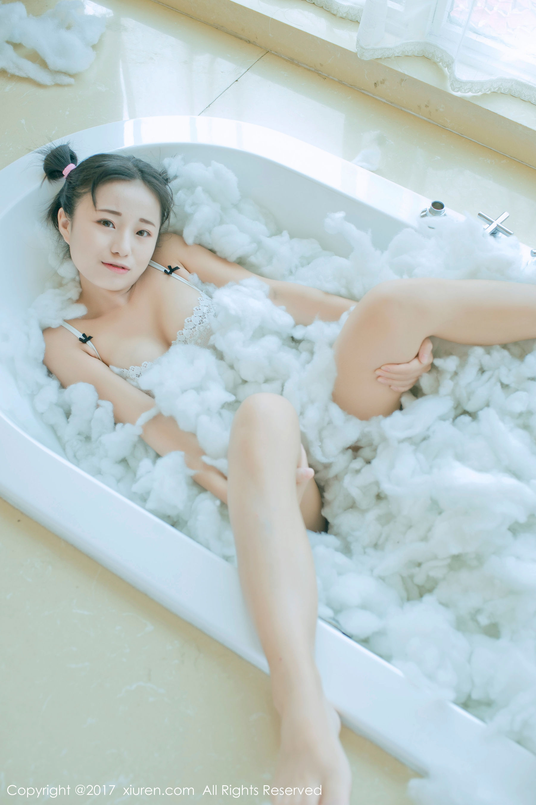 仓井优香《白色蕾丝吊带系列+连体日系高中体操服》 XiuRen 秀人网 NO.805插图4