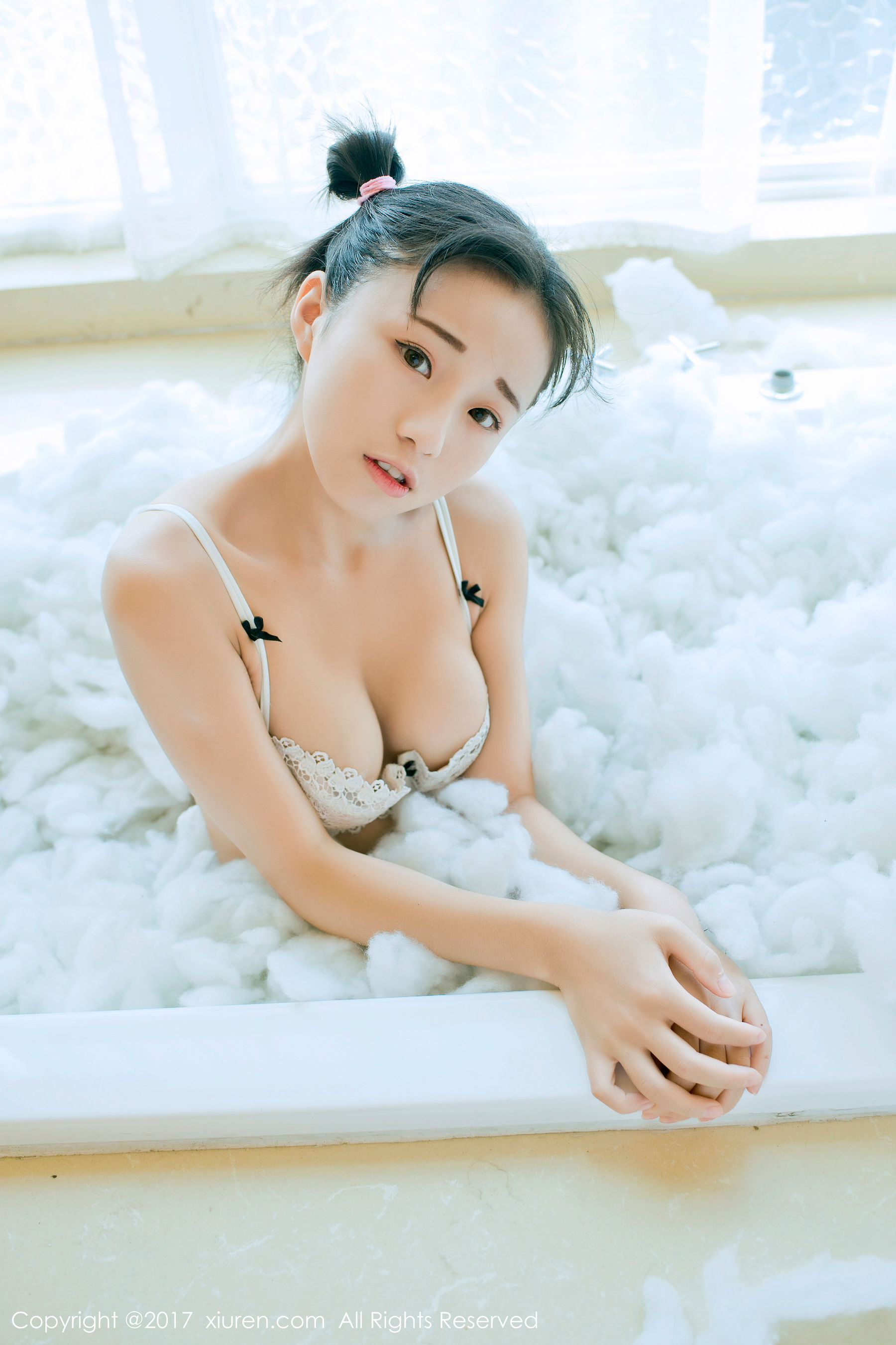 仓井优香《白色蕾丝吊带系列+连体日系高中体操服》 XiuRen 秀人网 NO.805插图6