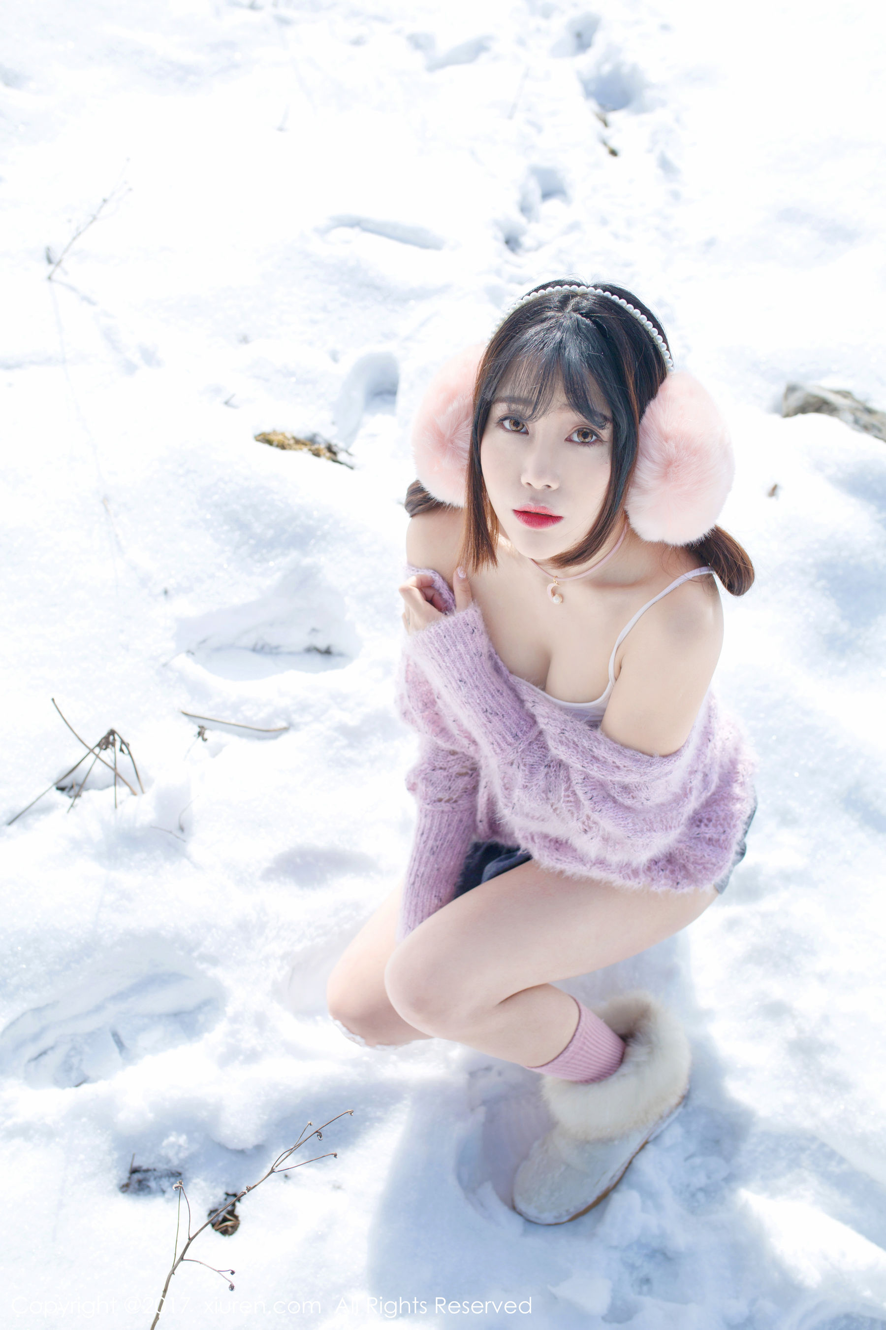 兜豆靓Youlina《冬天雪地人体摄影》 秀人网XIUREN No.720|图集秀