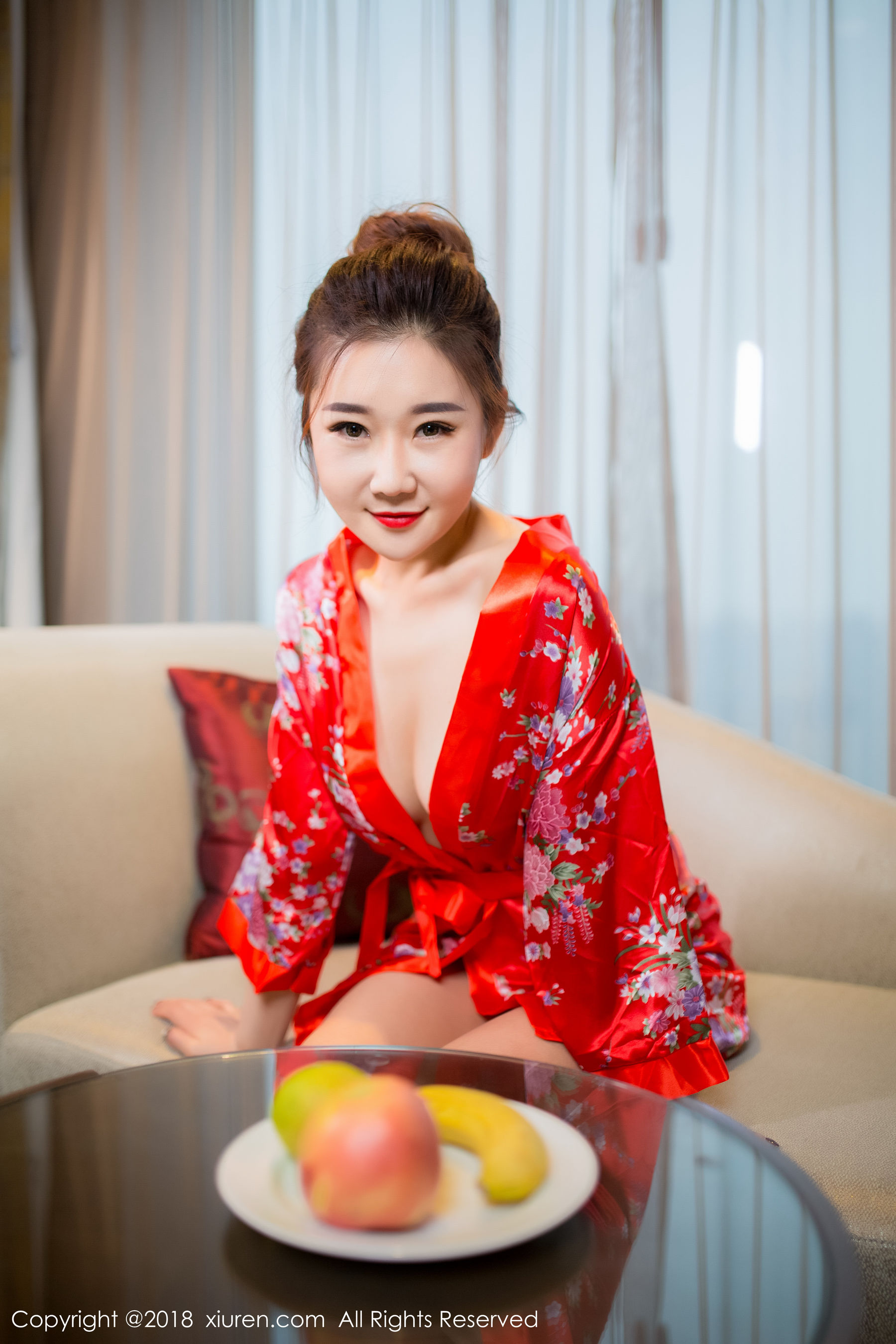 棉花糖candy《华丽和服+半透丝袜》 秀人 No.892插图1