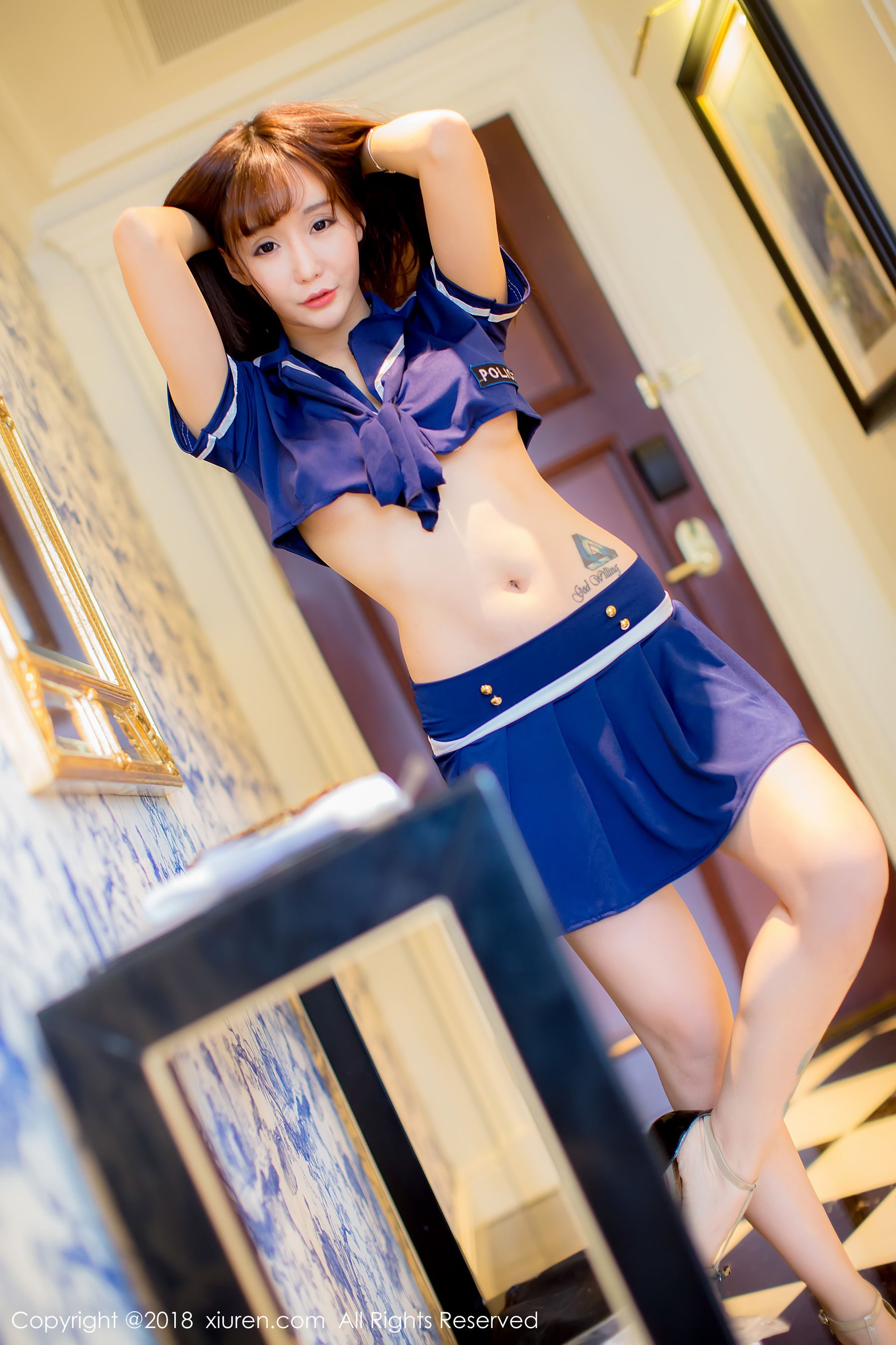 顾灿《蓝色制服》 XiuRen 秀人网 No.1005插图3