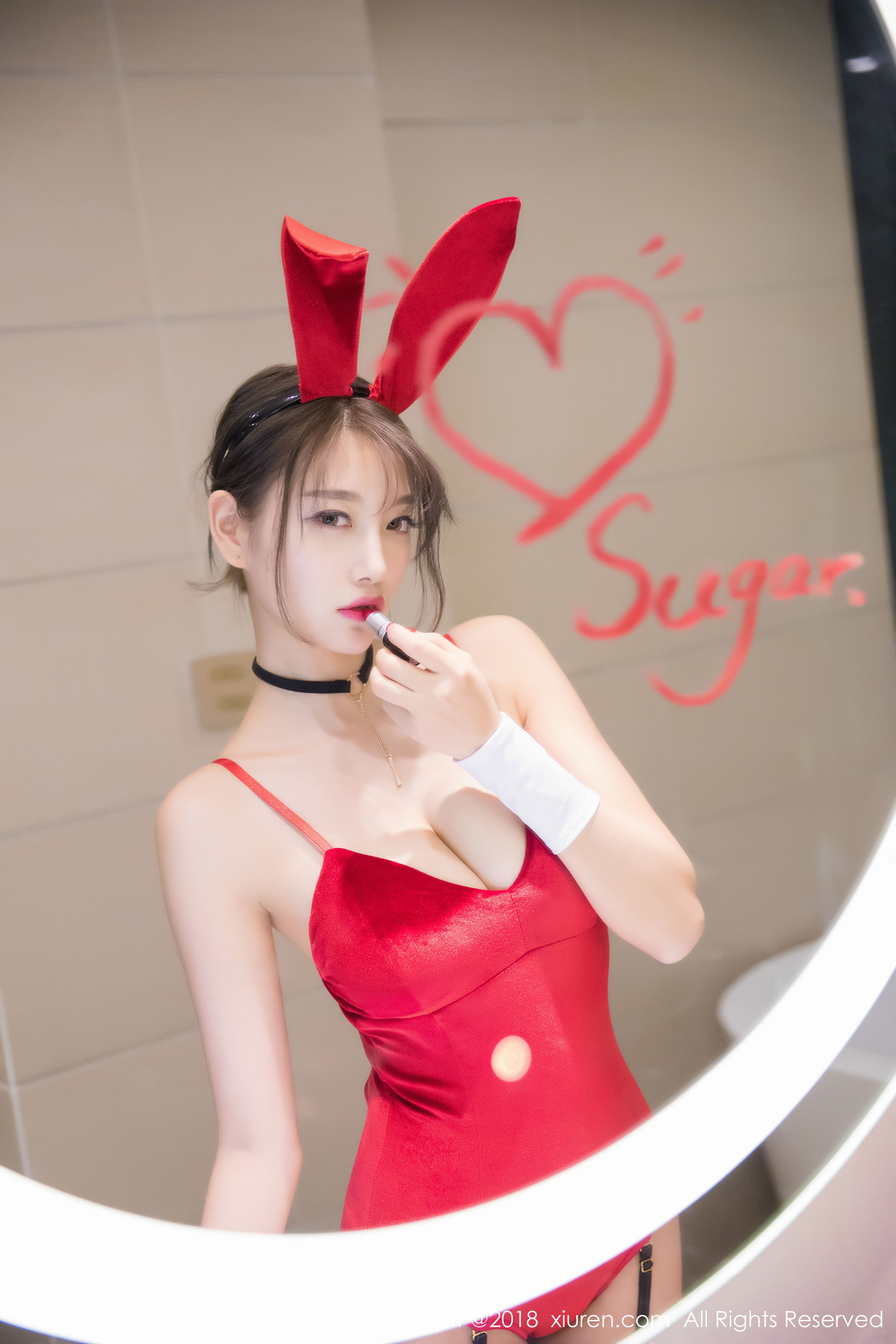 杨晨晨sugar《黑丝兔女郎+浴室湿身系列》 XiuRen 秀人网 No.1033插图7