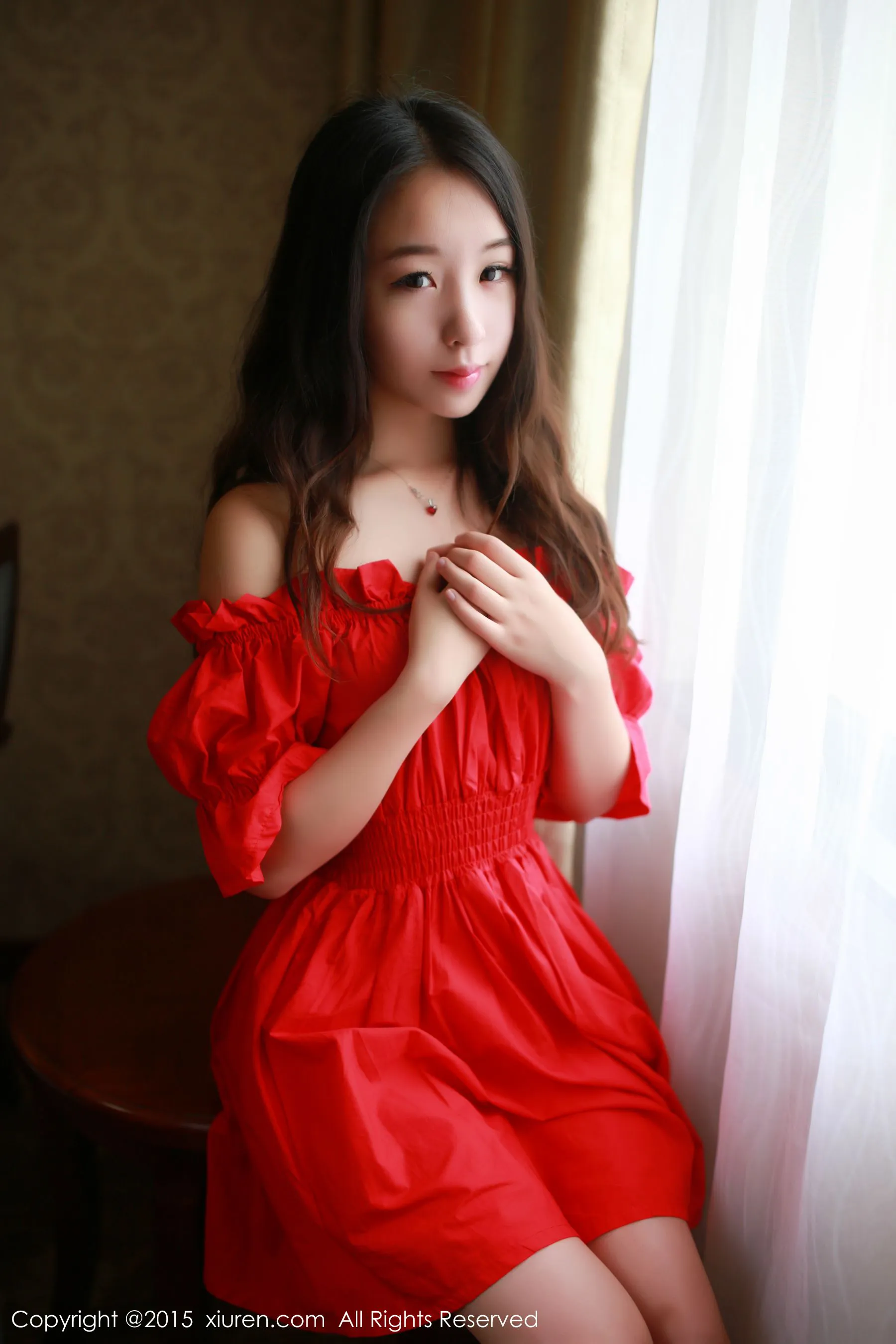 梓萱Crystal《连衣裙+热裤+网袜制服》 秀人网 No.347插图6