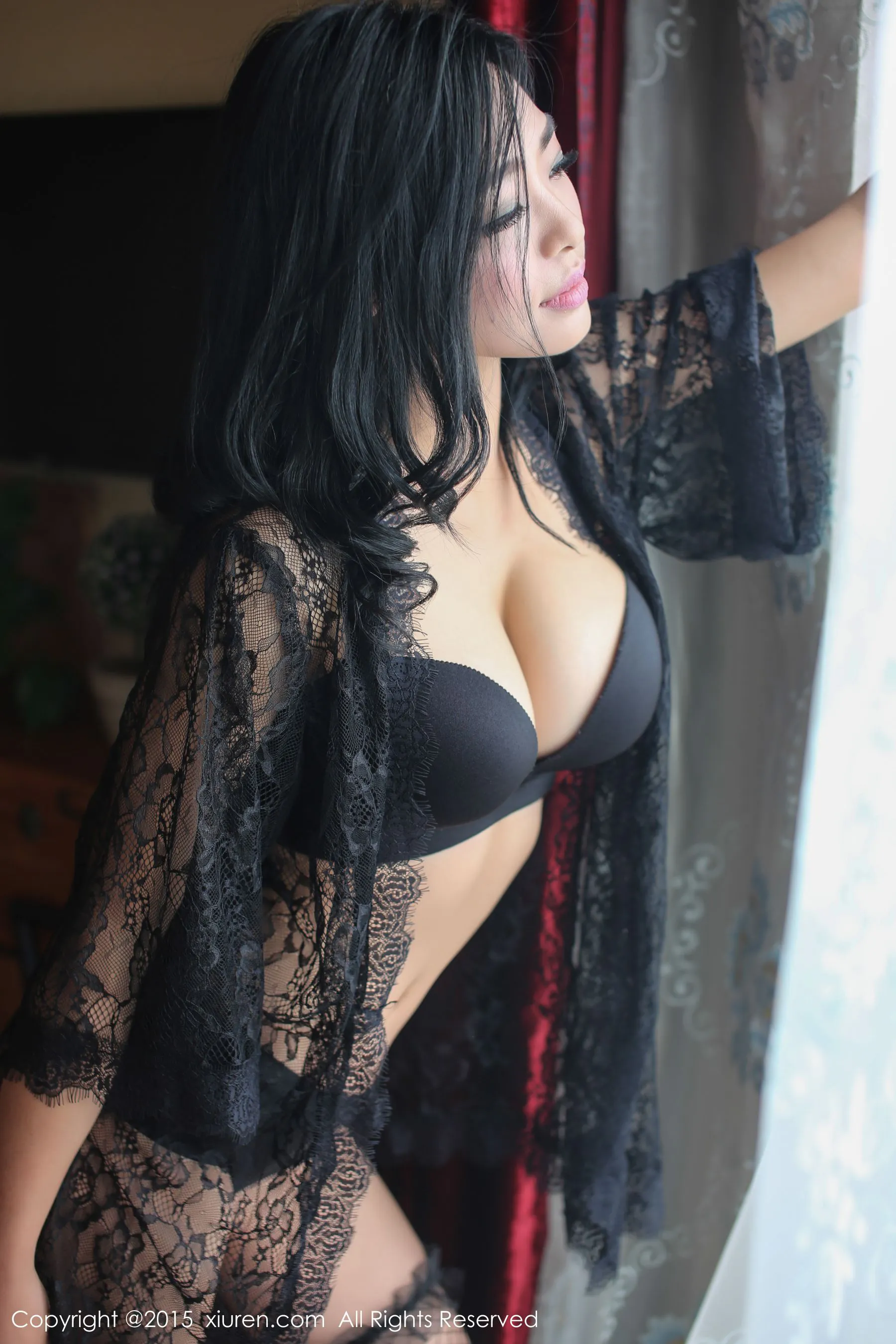 安妮Tess《2套性感蕾丝内衣》 秀人网 No.418插图1