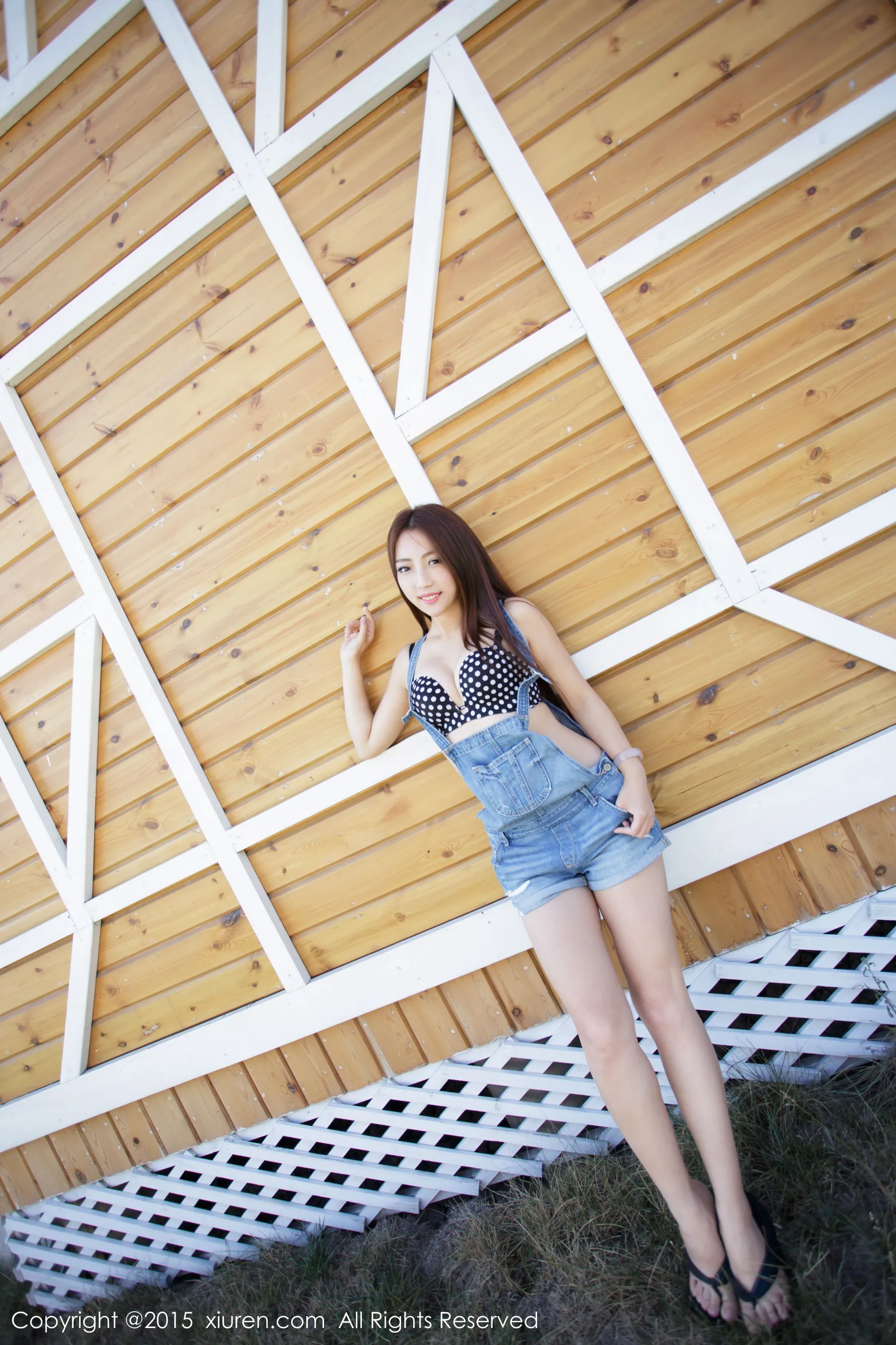 Elma梦《吊带牛仔裤+2套内衣》 秀人网 No.413插图6