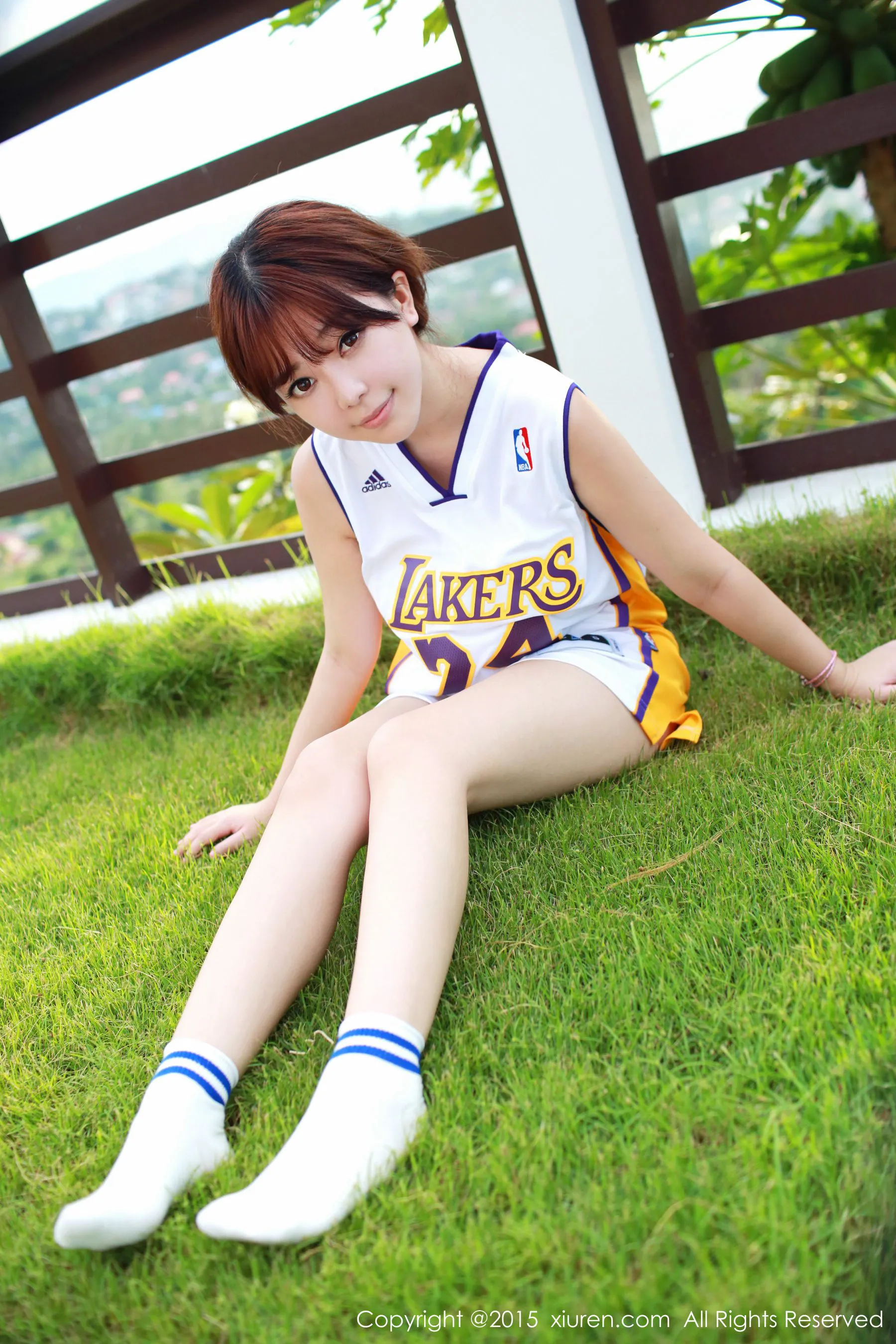 刘飞儿Faye《科比篮球服+布条内衣》 秀人网 No.452插图2