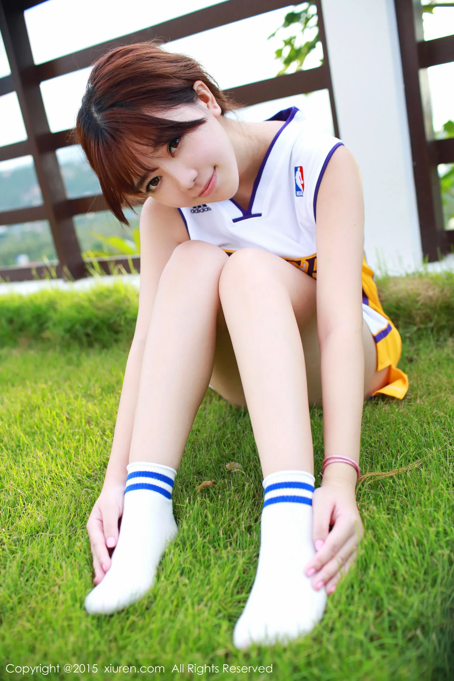 刘飞儿Faye《科比篮球服+布条内衣》 秀人网 No.452插图3