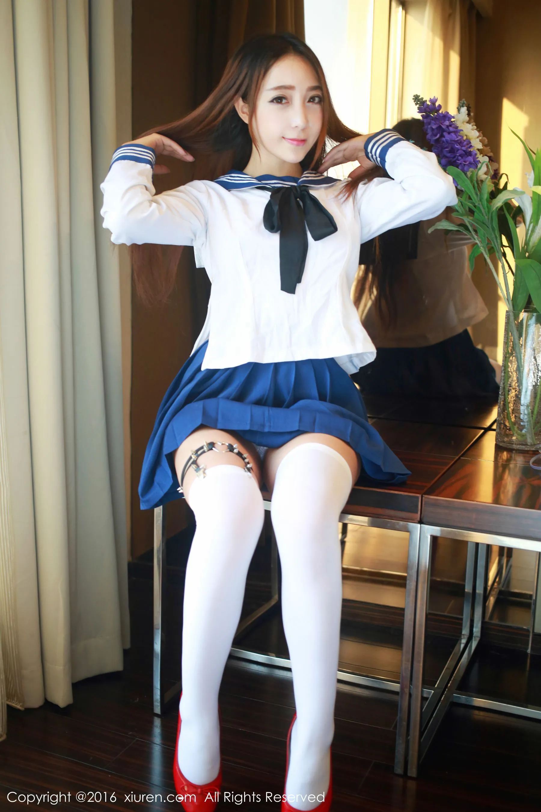 黄歆苑《学生装制服诱惑+抹胸内衣》 秀人网 No.486插图4