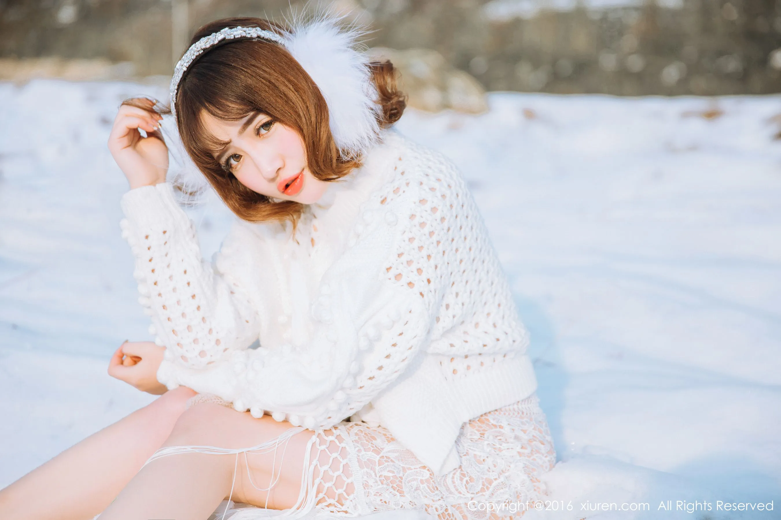 徐cake《新春雪景套图》 秀人网 No.484插图1