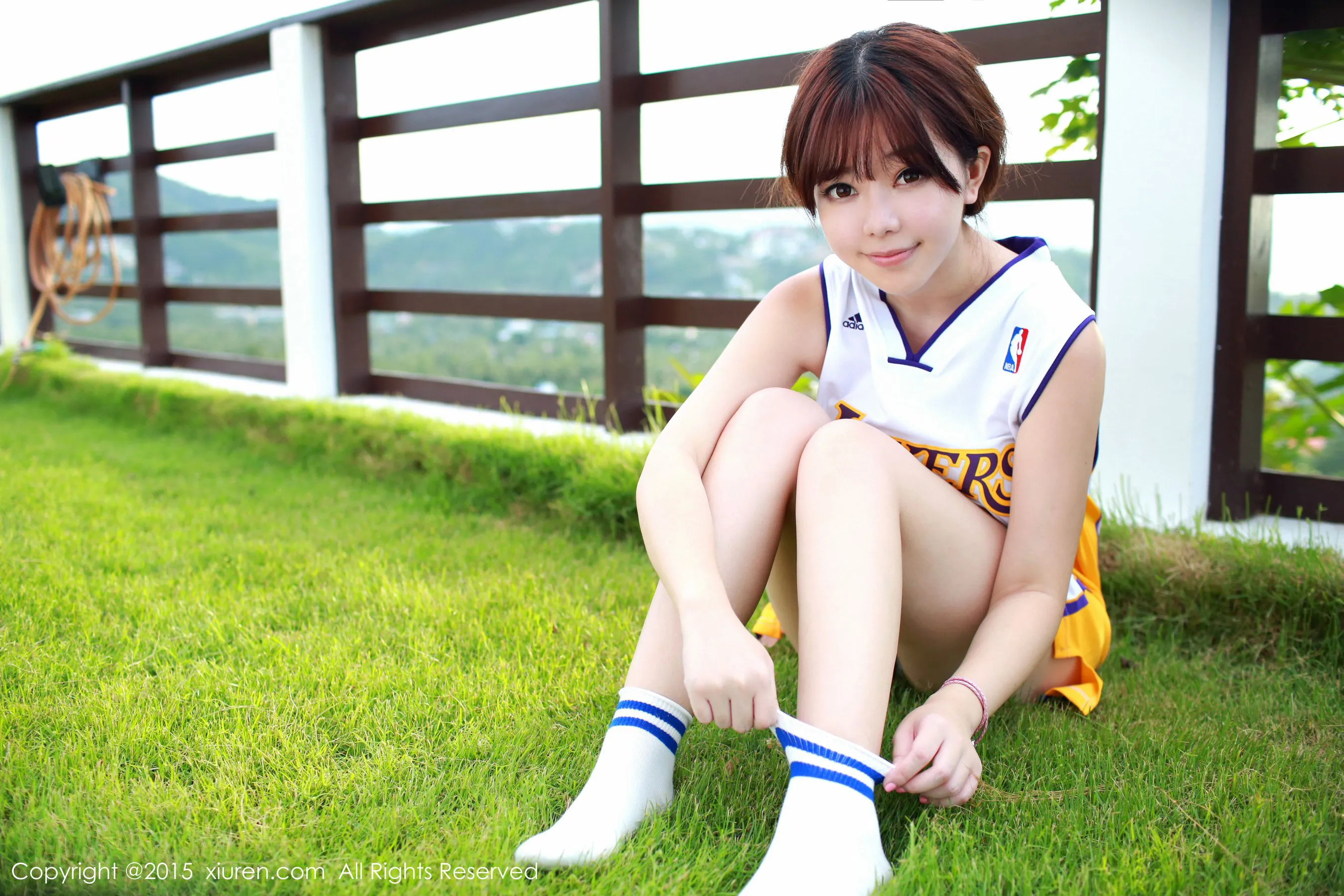 刘飞儿Faye《科比篮球服+布条内衣》 秀人网 No.452插图5