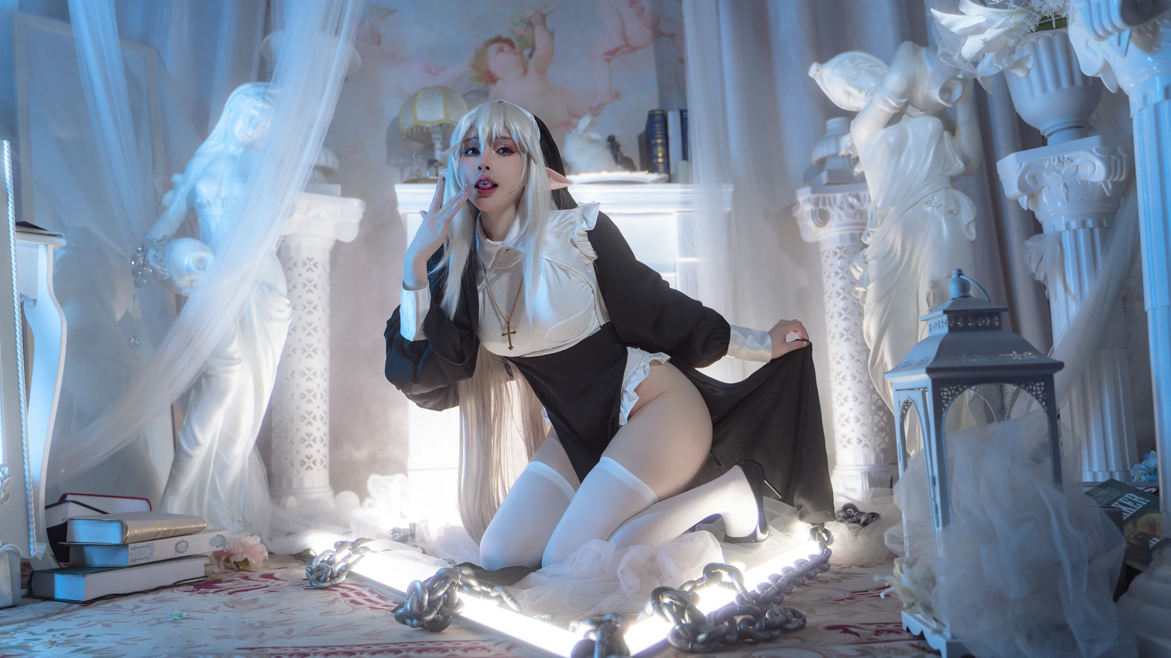 鹿八岁baby – 堕落修女 [61P]插图2