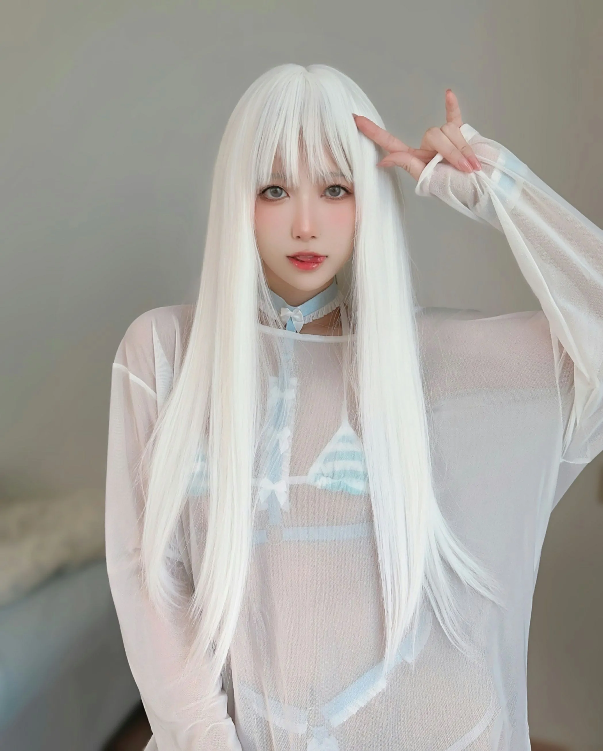 布丁大法 – 白发女友 [105P]插图8