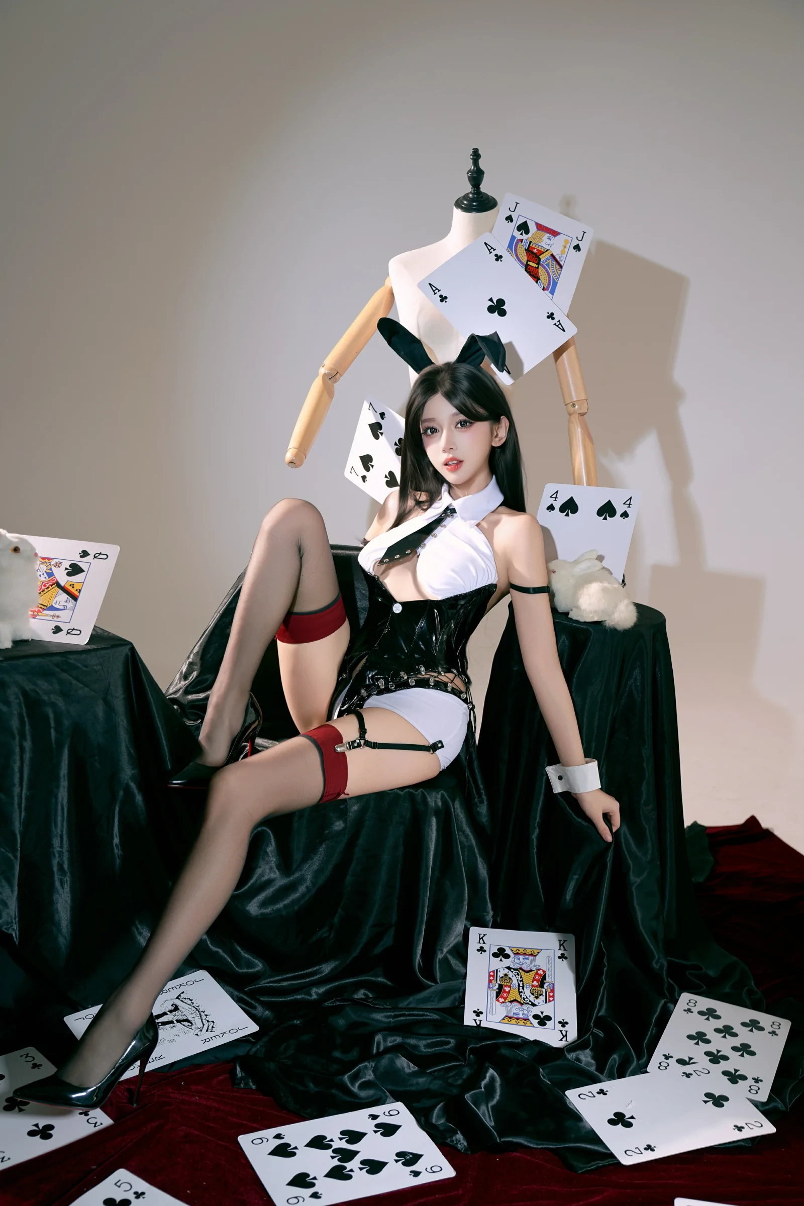 过期米线线喵 – 兔女郎 [49P]插图2