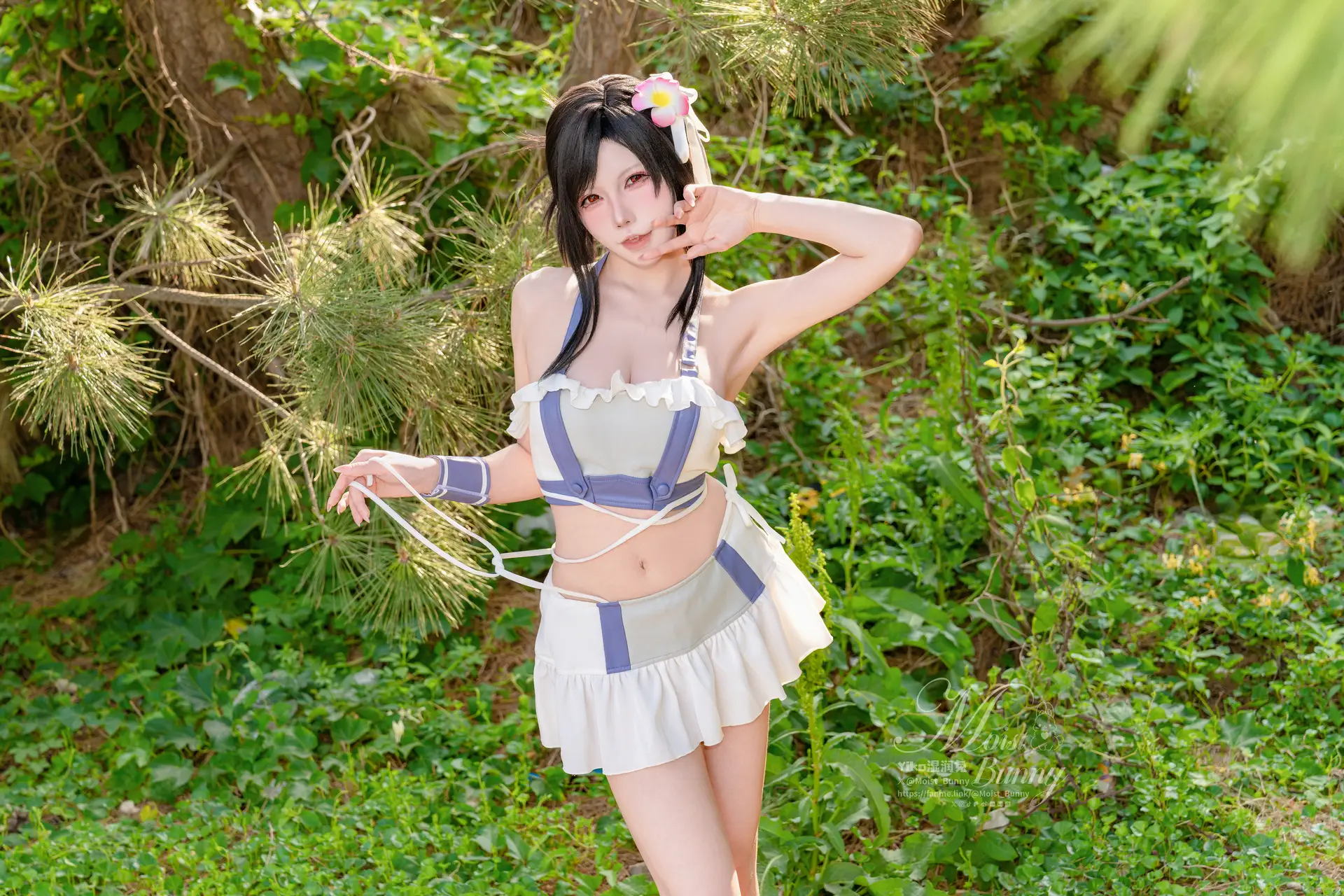 咬一口兔娘(黏黏团子兔) – 海边假日 蒂法 [80P]插图4