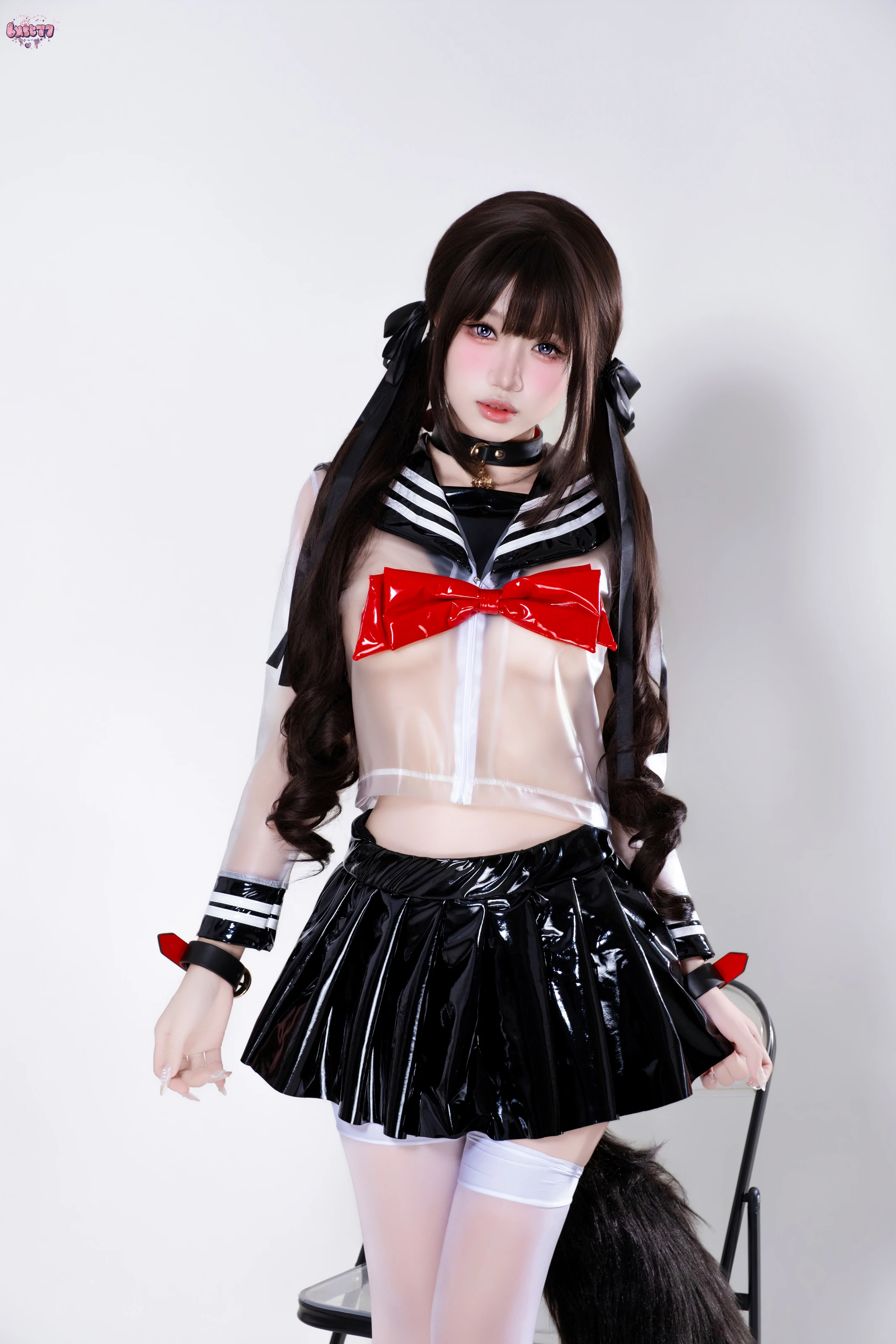 柒柒要乖哦 - 兽尾透明JK [112P]|图集秀