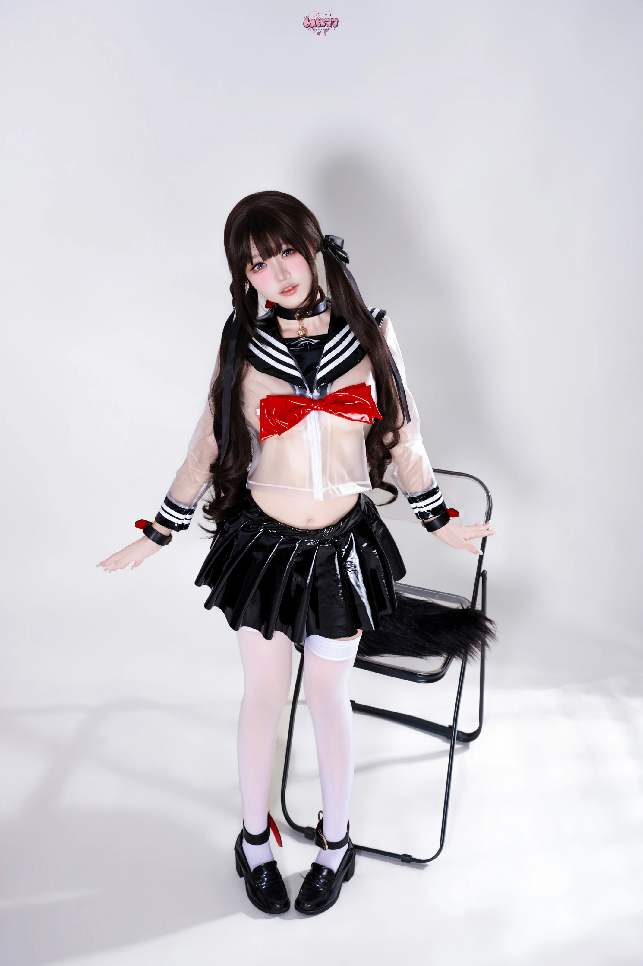 柒柒要乖哦 – 兽尾透明JK [112P]插图6