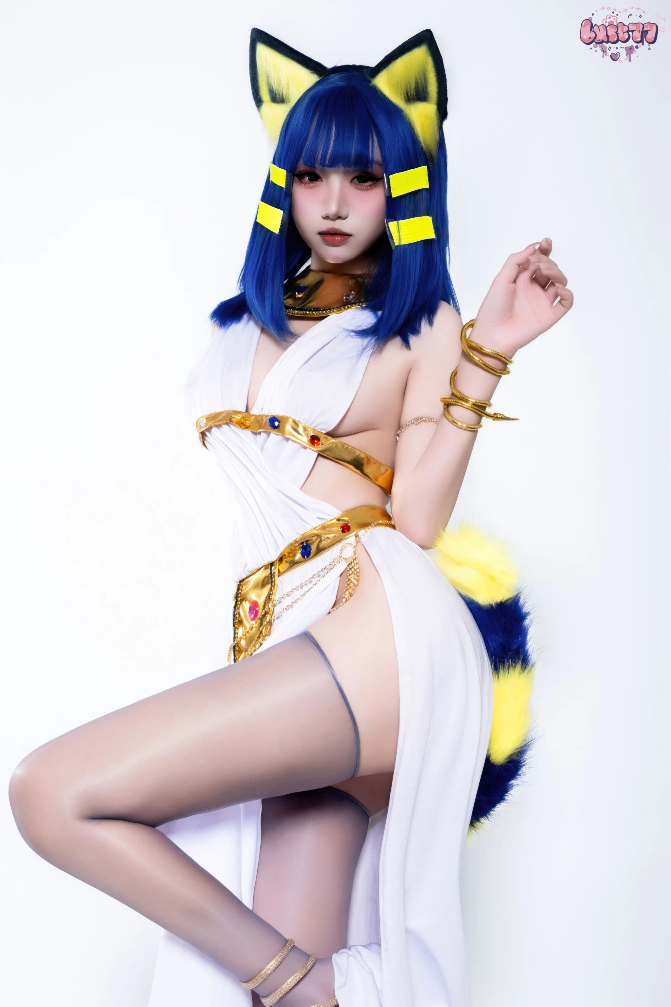 柒柒要乖哦 - 白·埃及猫 [65P]|图集秀